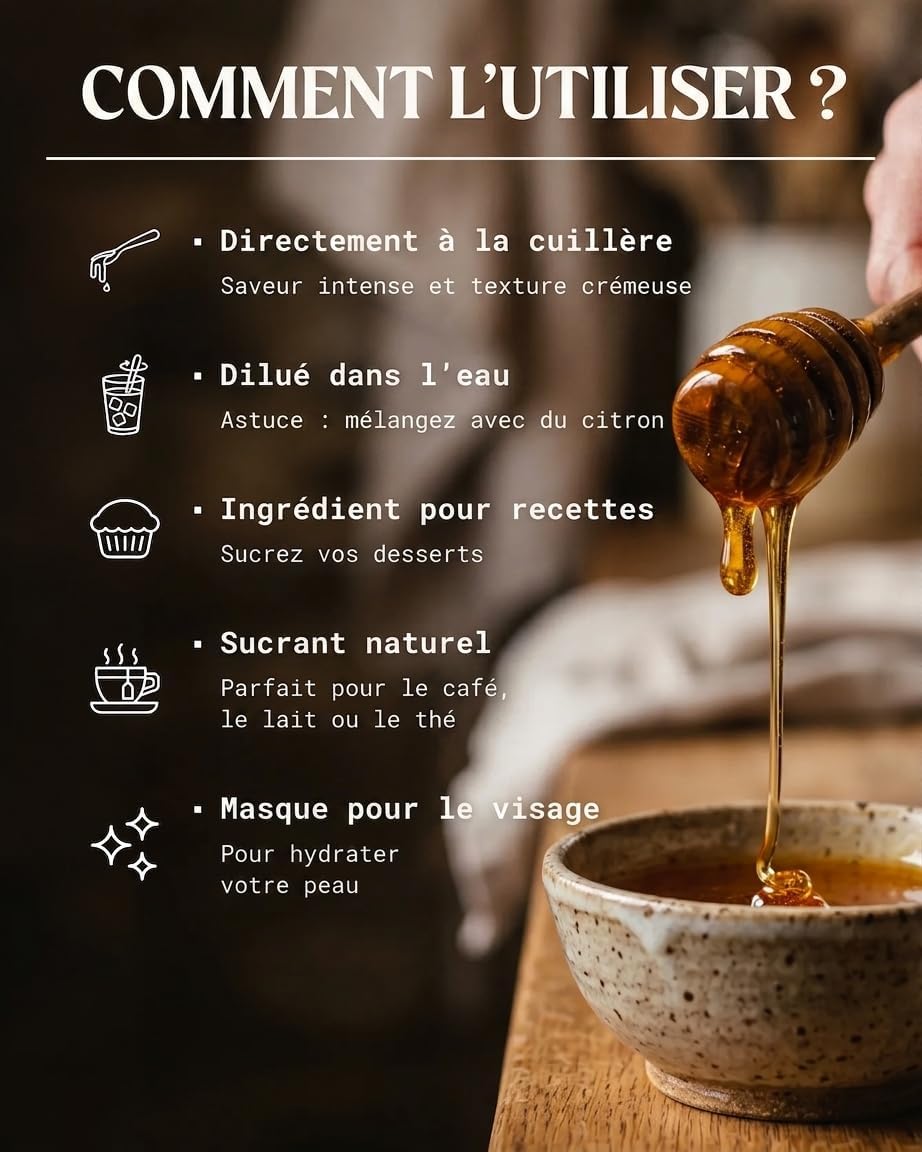 Detalle de NaturalePiù Miel de Manuka 800+ MGO, 500g – Brut et Bio de Nouvelle-Zélande