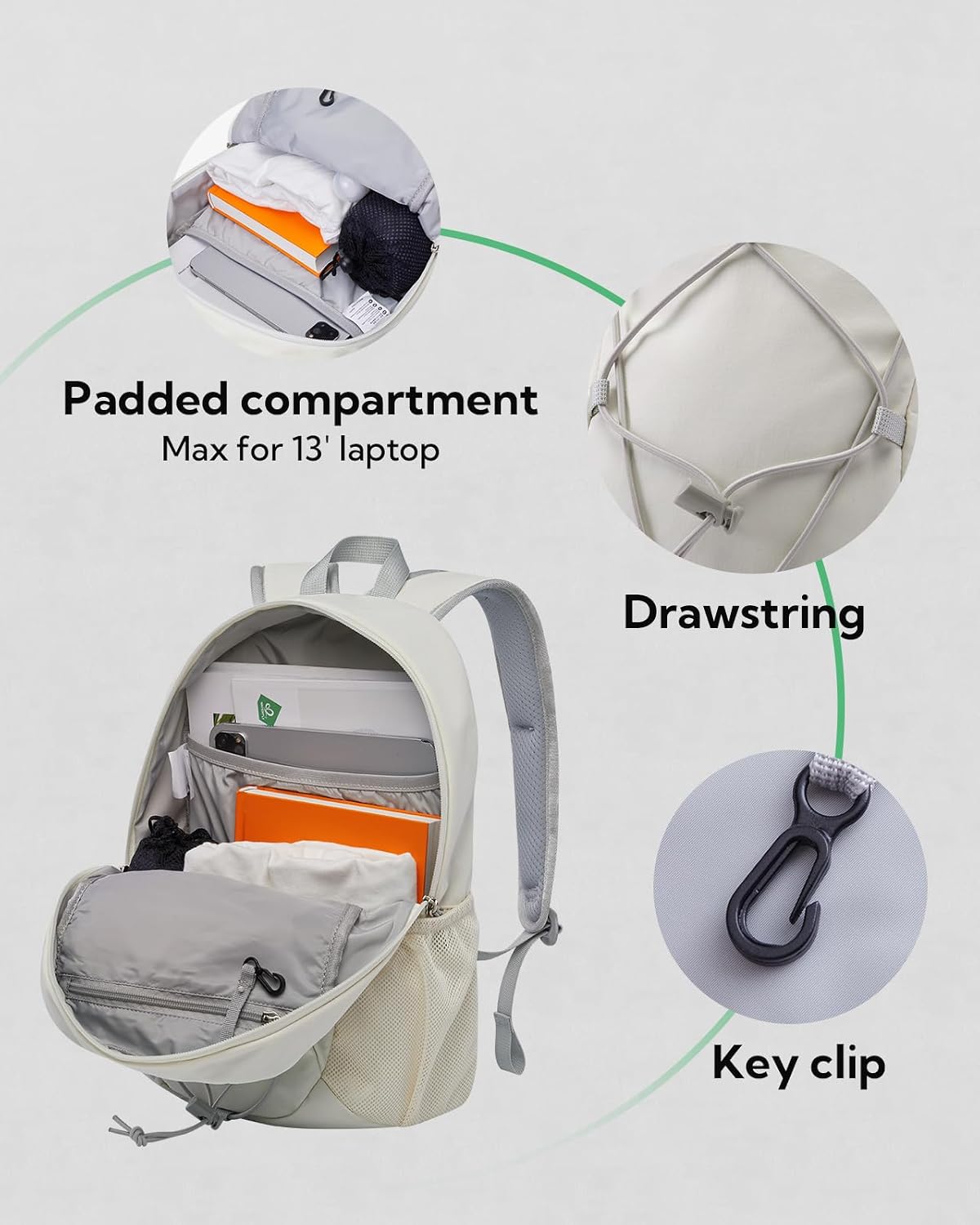 Detalle de Waterfly 12L hiking backpack with chest strap