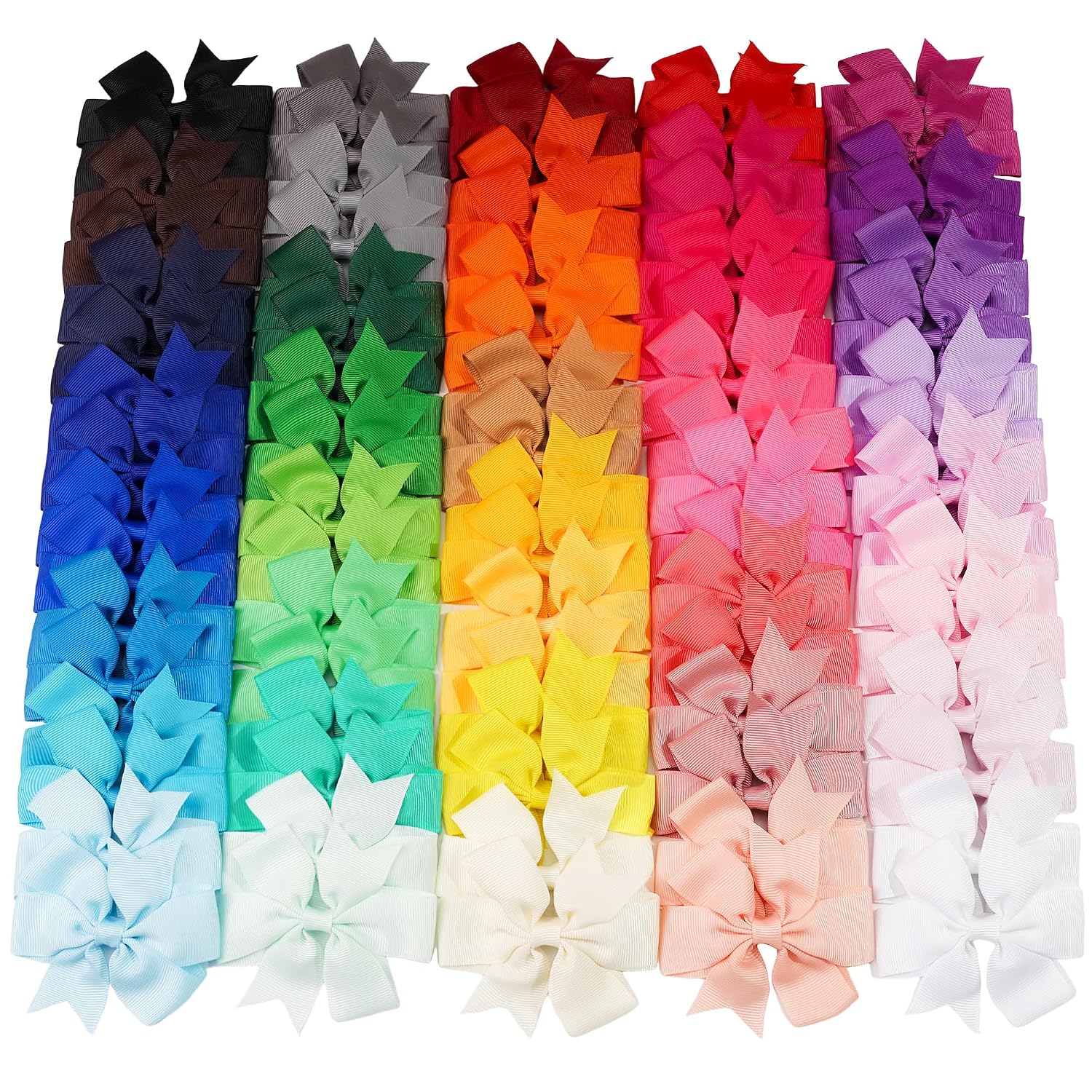 Detalle de CÉLLOT ty-054-40pairs Hair Bow Clips, 80-Piece Set in 40 Matching Colors
