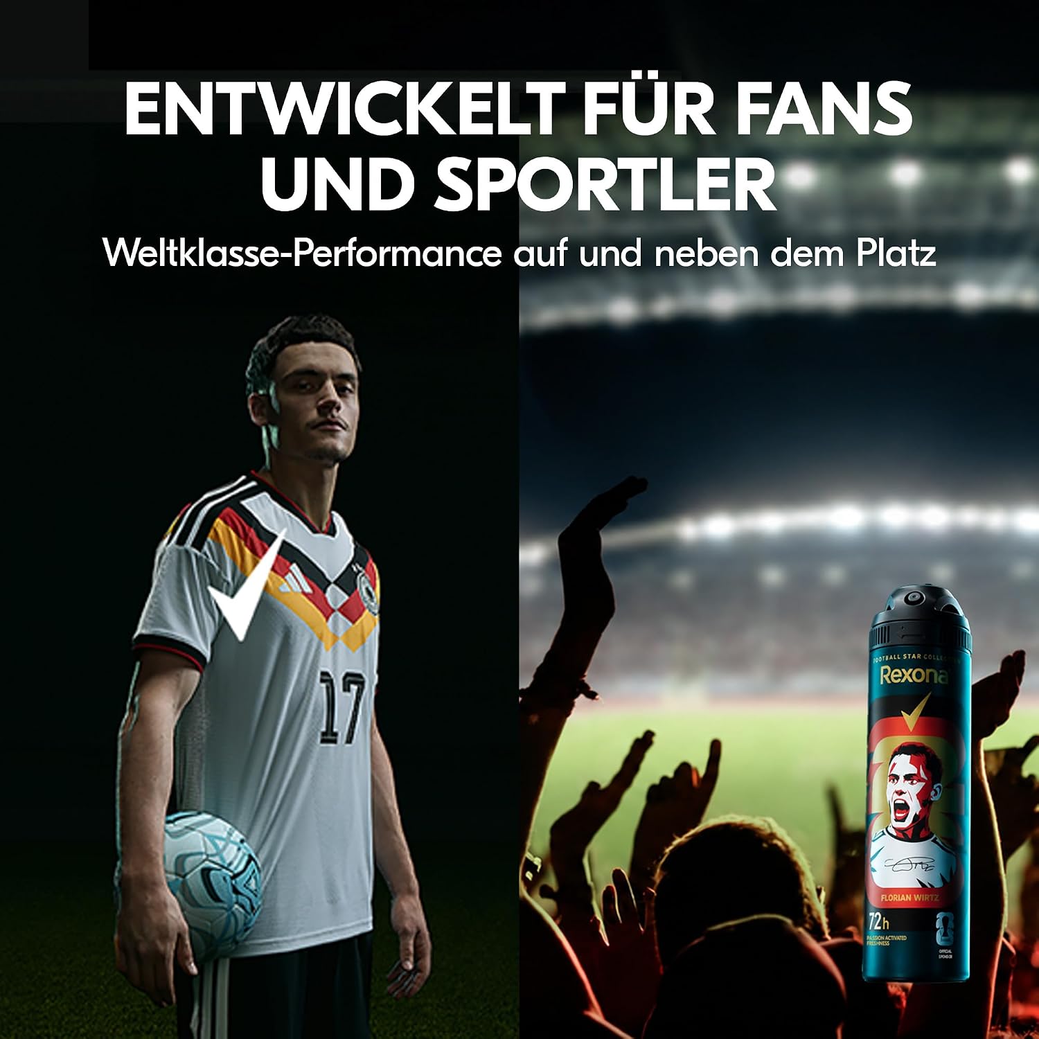 Detalle 2 de Rexona FIFA World Cup 2026 Superstar Collection Geschenkset – 6 x 150 ml Anti-Transpirant Deo-Spray für Männer