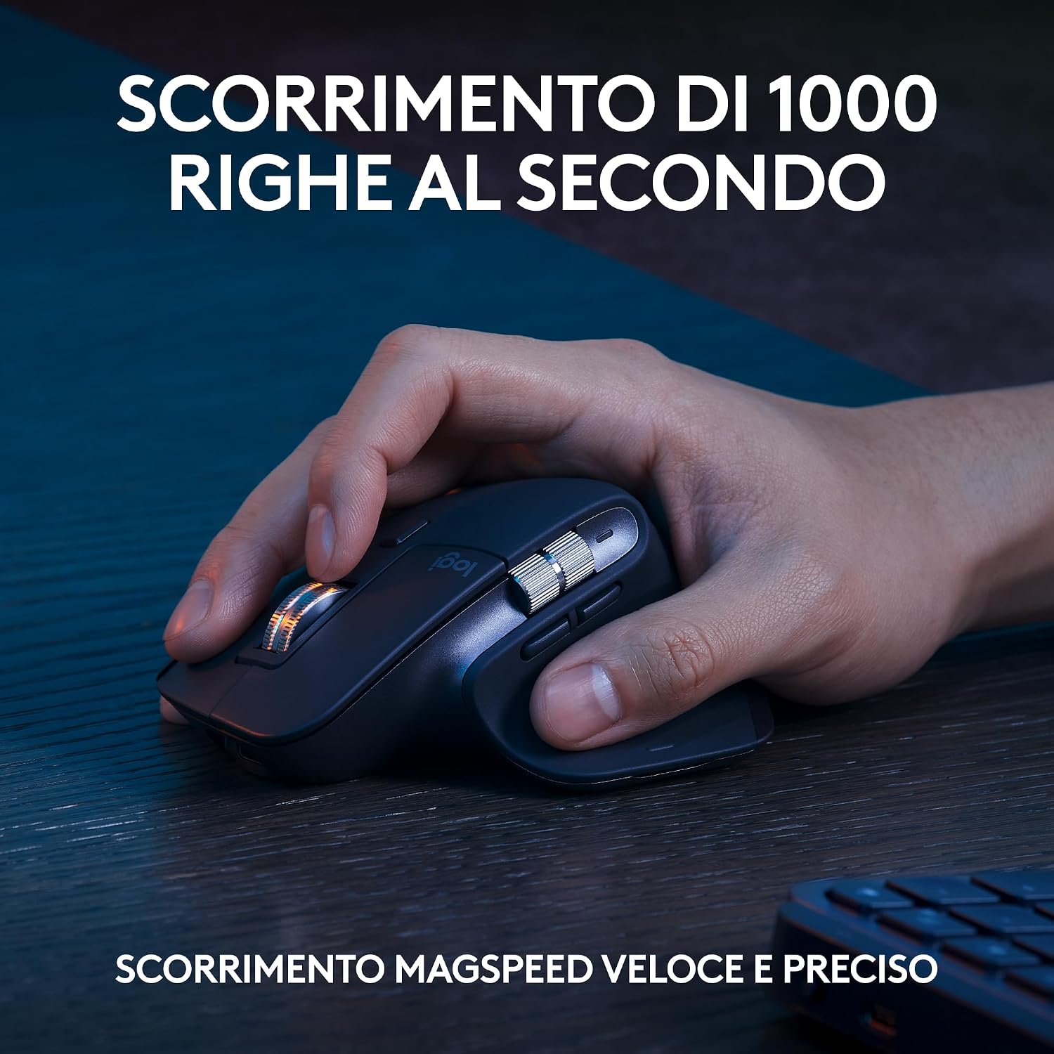 Thumbnail 3 de Logitech MX Keys S Combo: Tastiera e Mouse Wireless con Illuminazione Personalizzabile e Palm Rest (Italiano QWERTY Grafite)