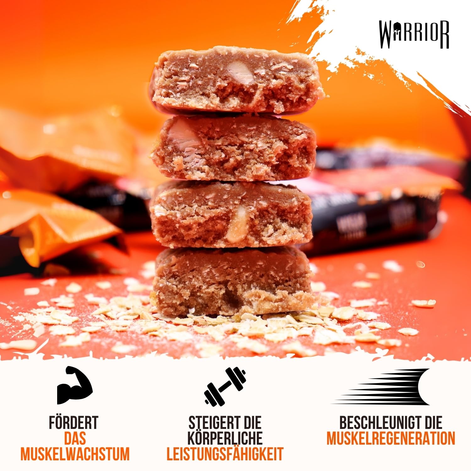 Thumbnail 4 de Warrior Raw Proteinriegel 12 x 75 g – ballaststoffreich & proteinbetont