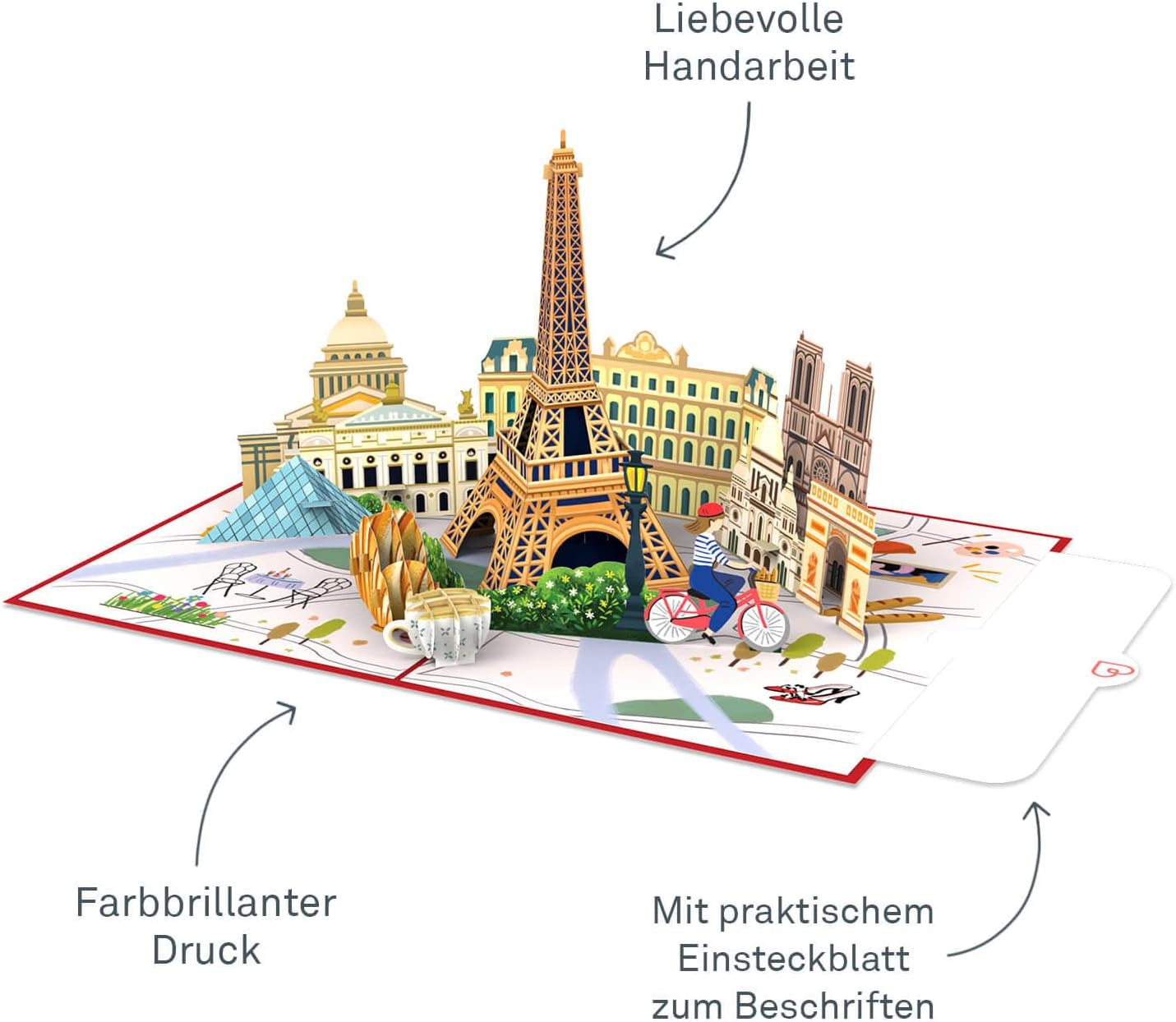 Thumbnail 1 de papercrush® Pop-Up Karte Paris – Geburtstagskarte mit 3D-Aufklapp-Effekt und Geldfach