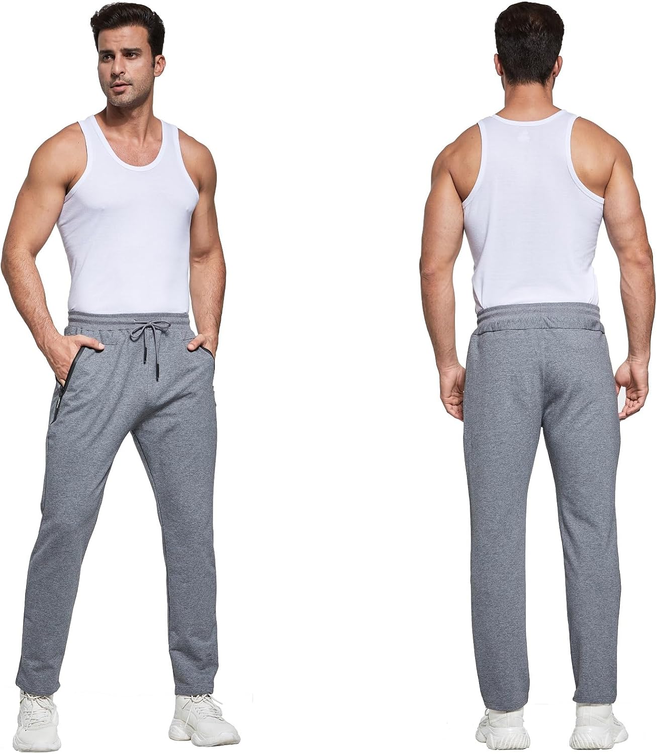 Thumbnail 4 de ZOXOZ joggingbroek voor heren met ritszakken, trekkoord en katoenmix