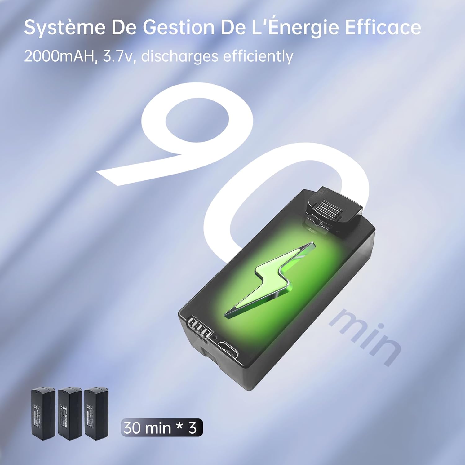 Detalle de Drone GPS N11 PRO avec camérа 4K UHD – vol long et léger (<249 g) avec 3 batteries