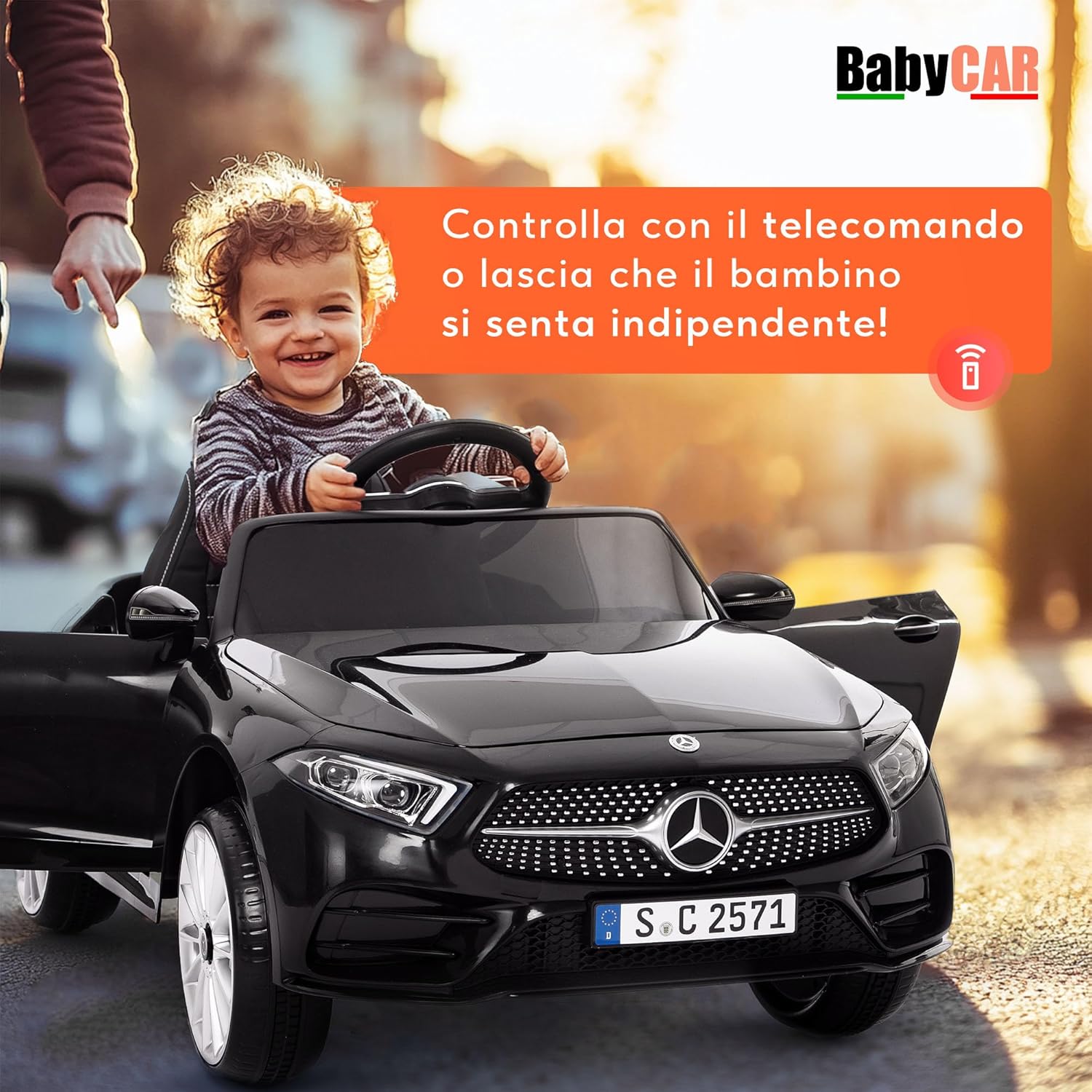 Detalle de BabyCar Mercedes CLS 350 AMG: auto elettrica 12V con licenza ufficiale per bambini