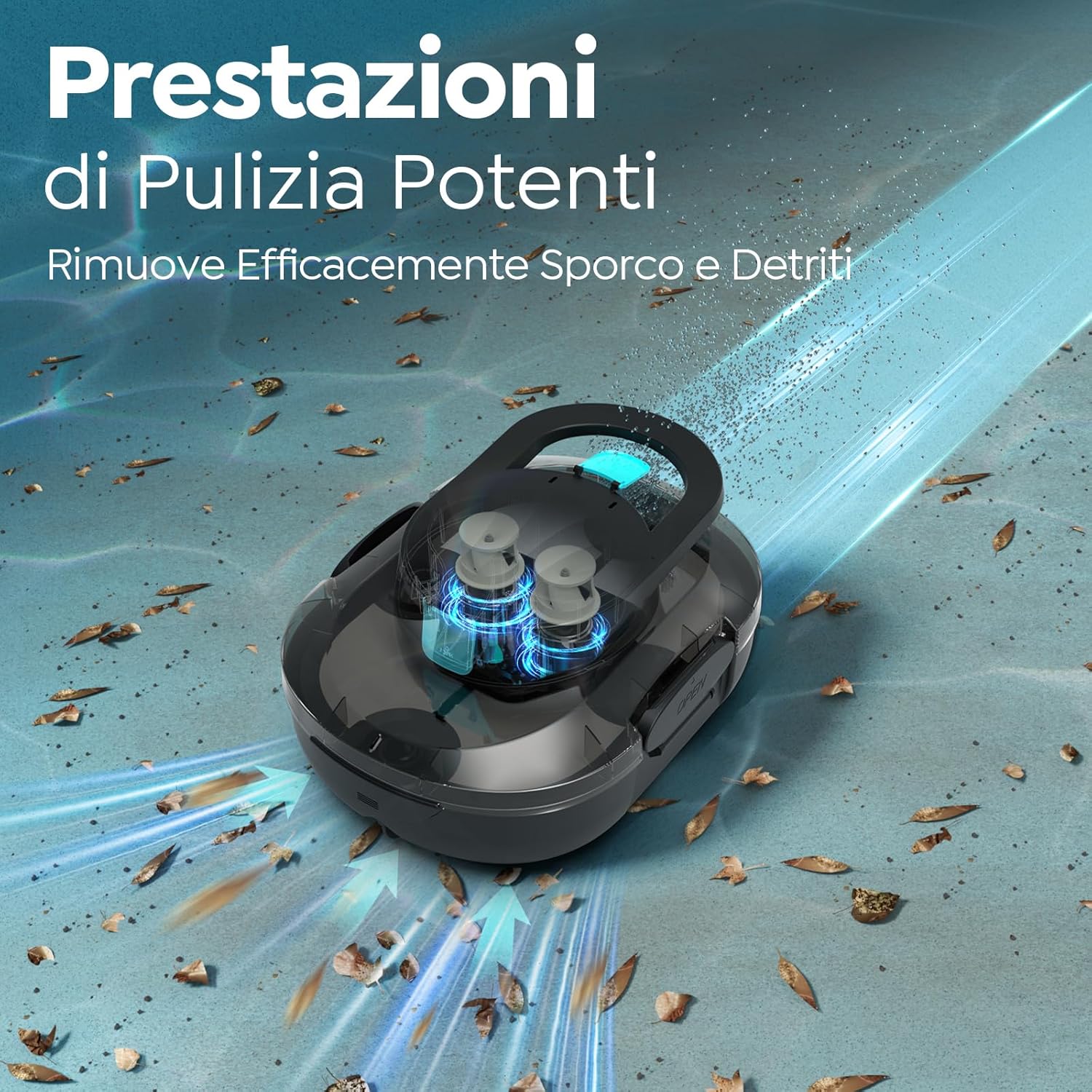 Detalle de S1PRO (Versione 2026) Robot Piscina Senza Fili – Pulizia efficiente per vasche fino a 100 m²