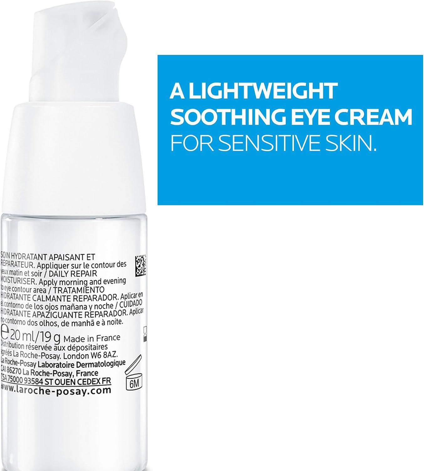 Detalle 2 de La Roche-Posay Toleriane Dermallergo Soothing Eye Cream (20ml) for Sensitive Skin