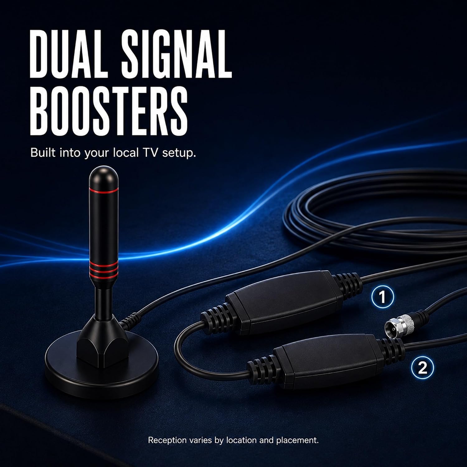 Detalle de Indoor TV Antenna with Dual Amplifiers