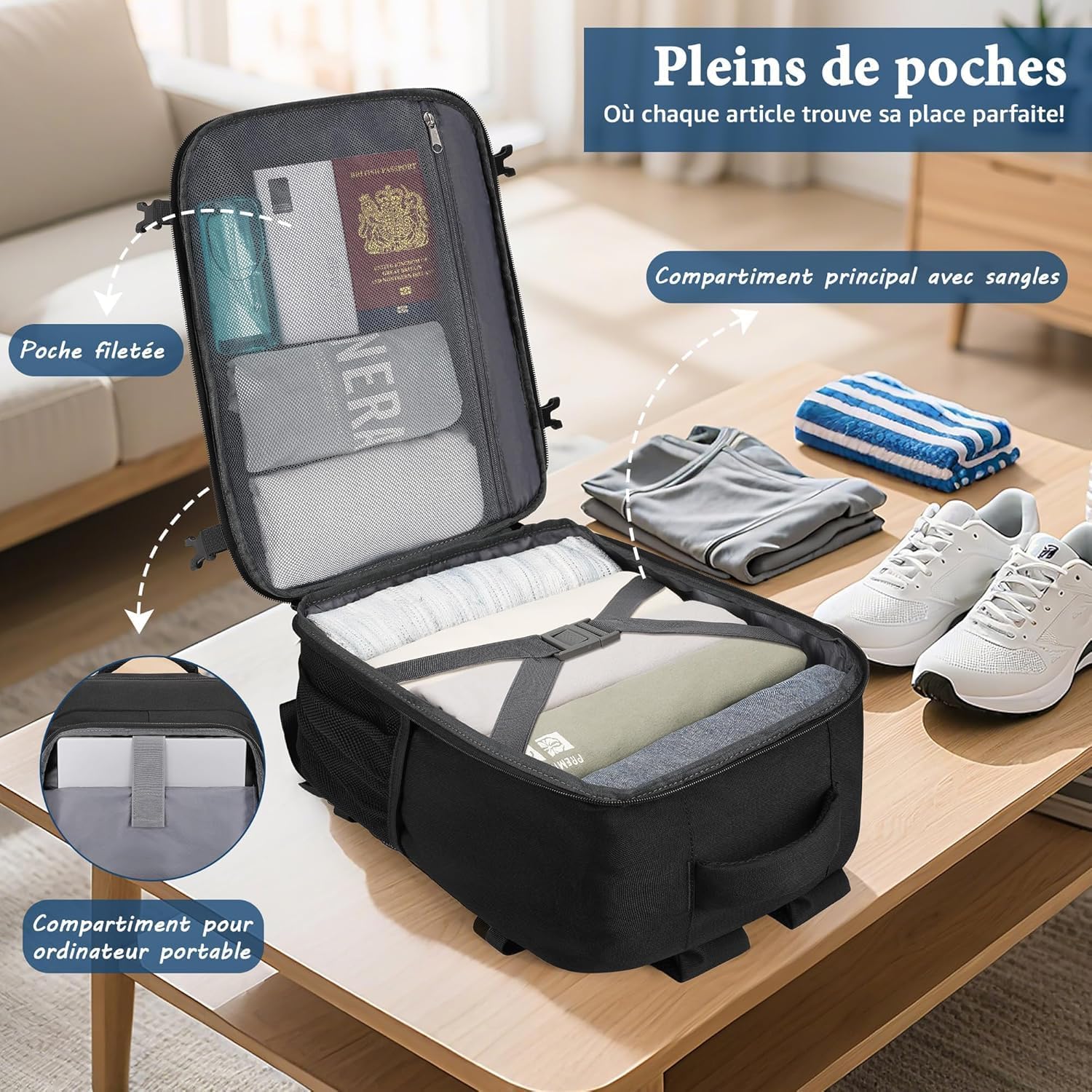 Thumbnail 5 de VSNOON 24L Sac à dos cabine 40x30x20