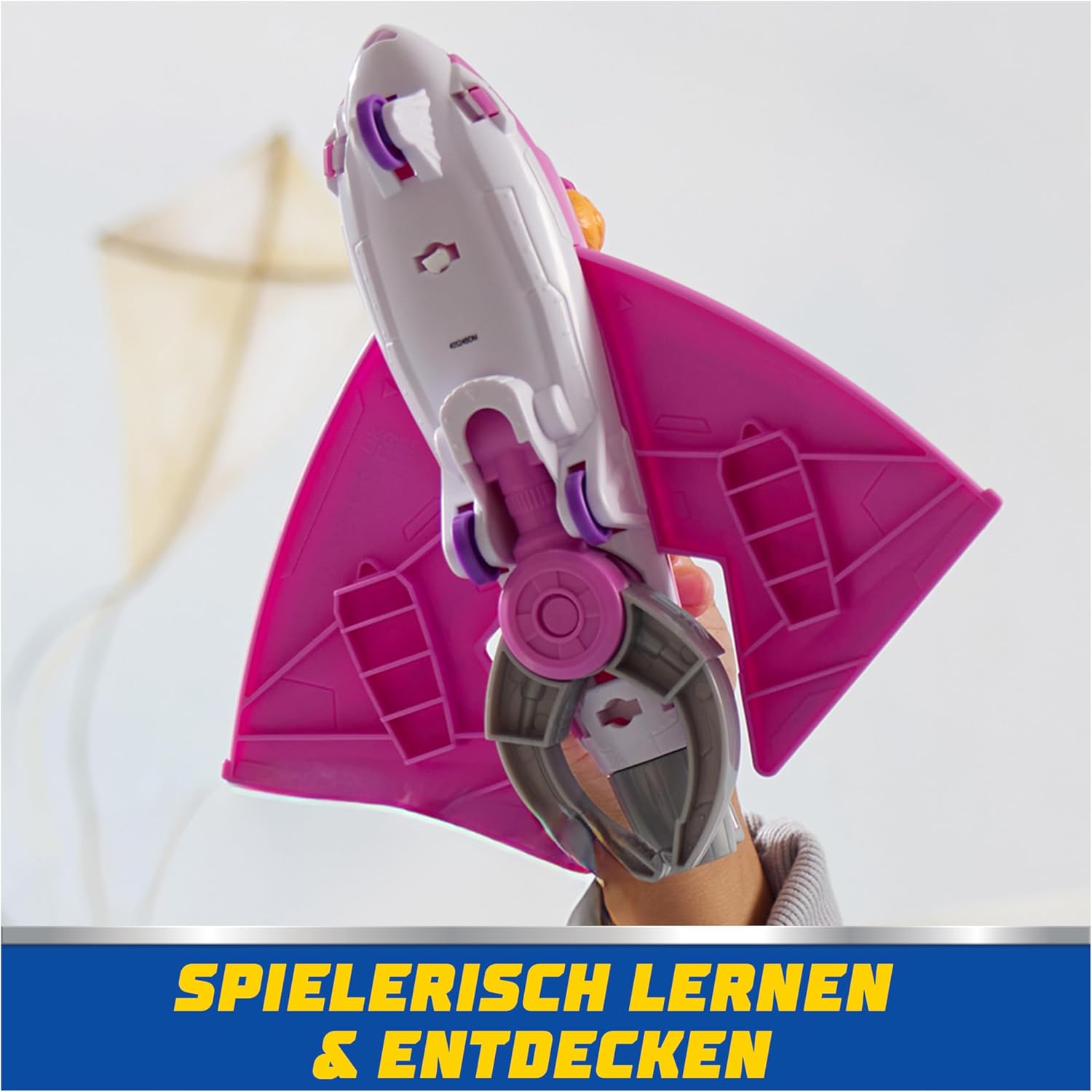 Detalle 2 de PAW Patrol Air Rescue Skyes Rettungsflugzeug – Basisfahrzeug mit einziehbarer Klaue, Rettungskorb, Skye- und Hasenfigur