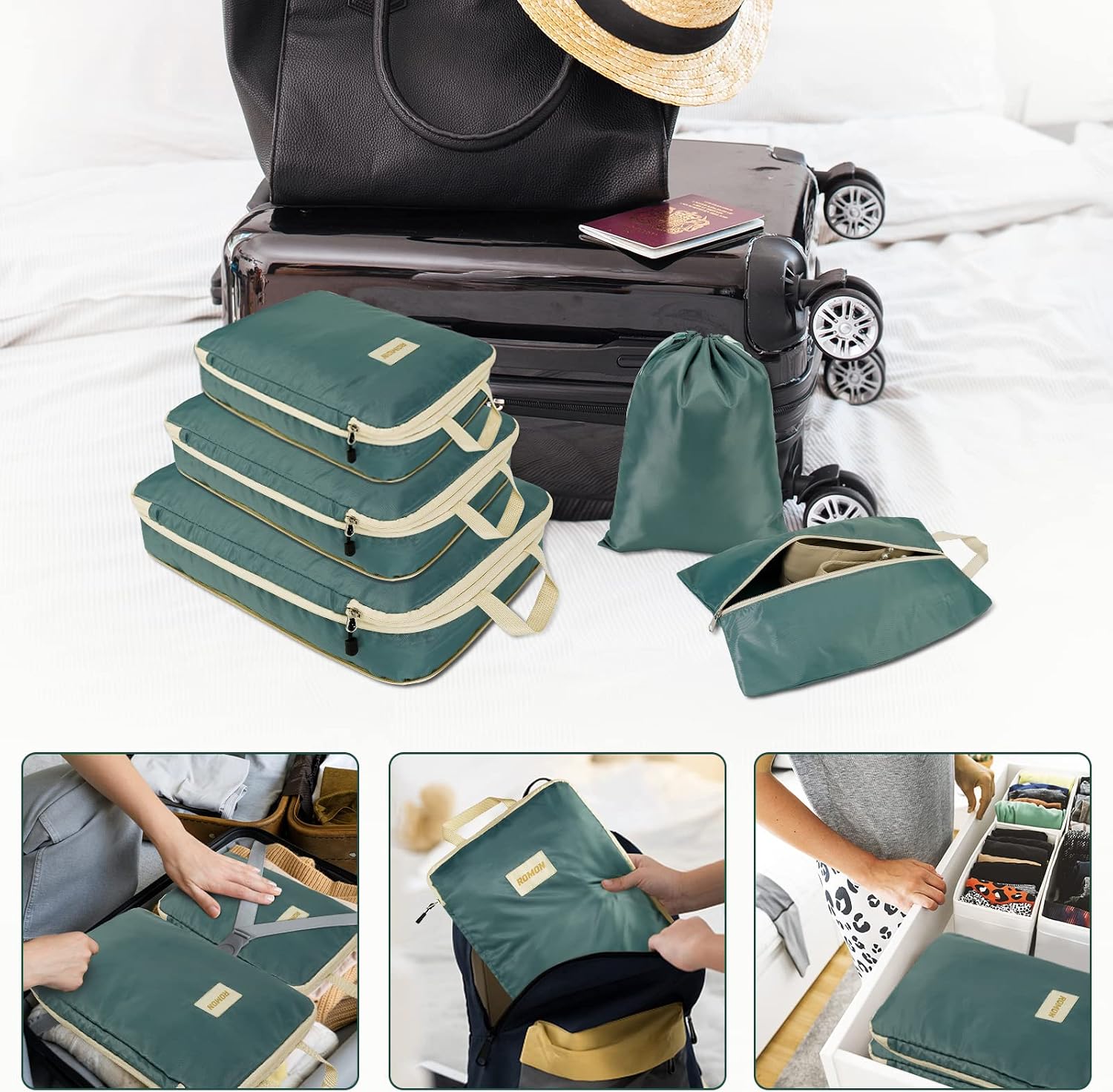 Thumbnail 5 de Romon Bolsas Compresión Viaje 5 piezas