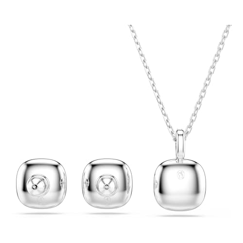 Thumbnail 5 de Swarovski Una Angelic Set: Cushion Cut Pendant & Studs in White Rhodium Plating