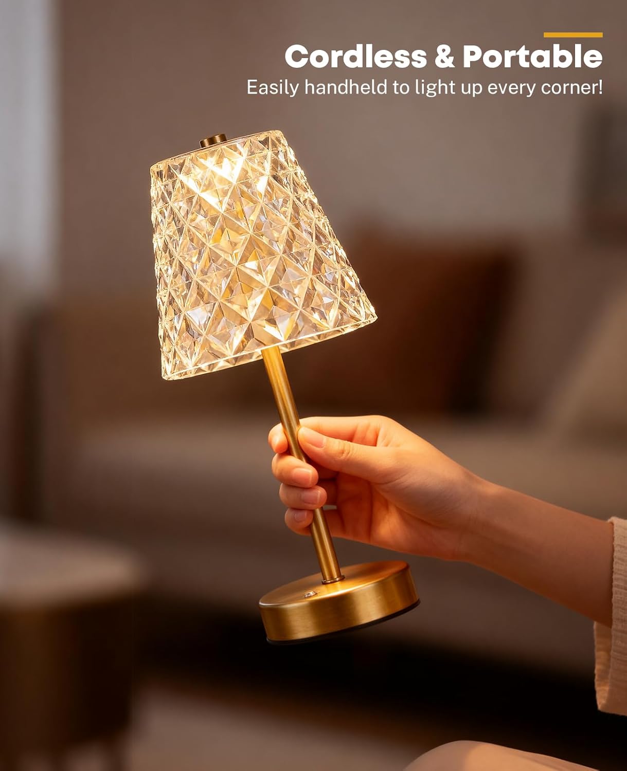 Thumbnail 5 de LumaBrite Rechargeable Table Lamp (5200mAh) – Cordless touch lamp with 3 colour temperatures