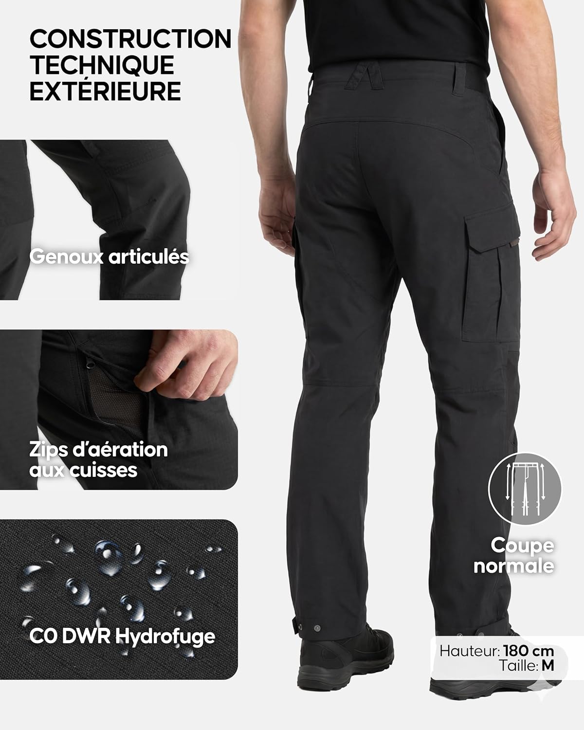 Thumbnail 1 de DANISH ENDURANCE Pantalon de marche déperlant Exploration pour homme