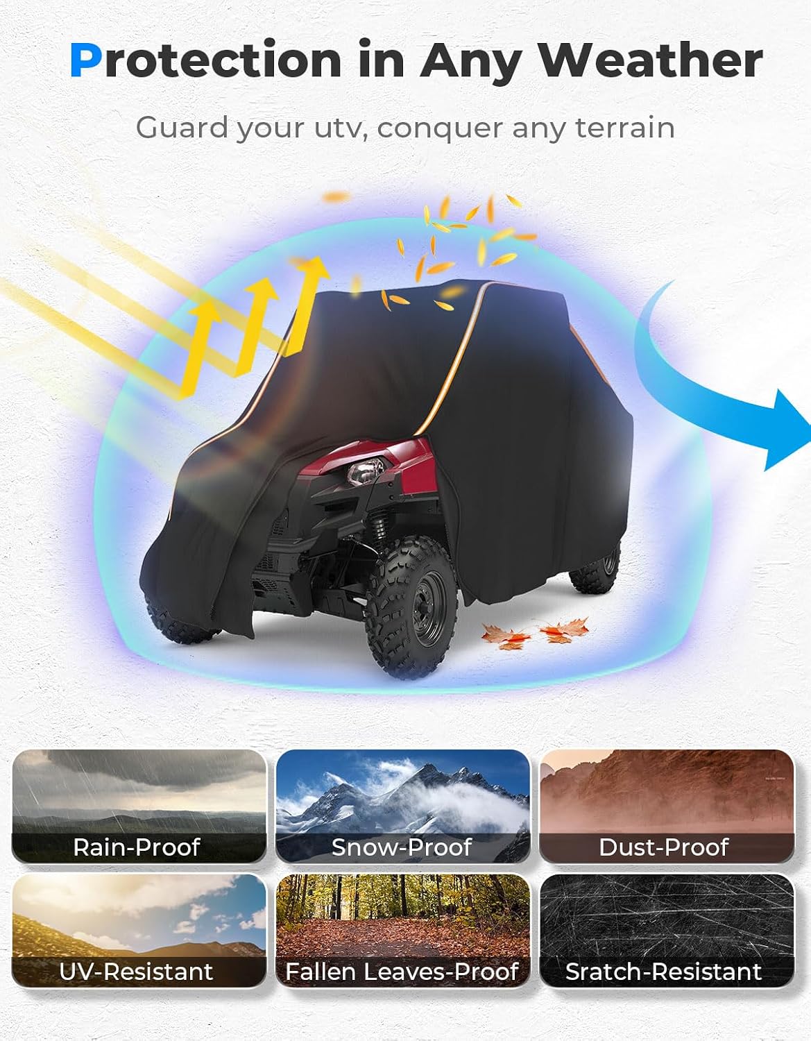 Detalle 2 de KEMIMOTO UTV Cover PU Oxford Cloth