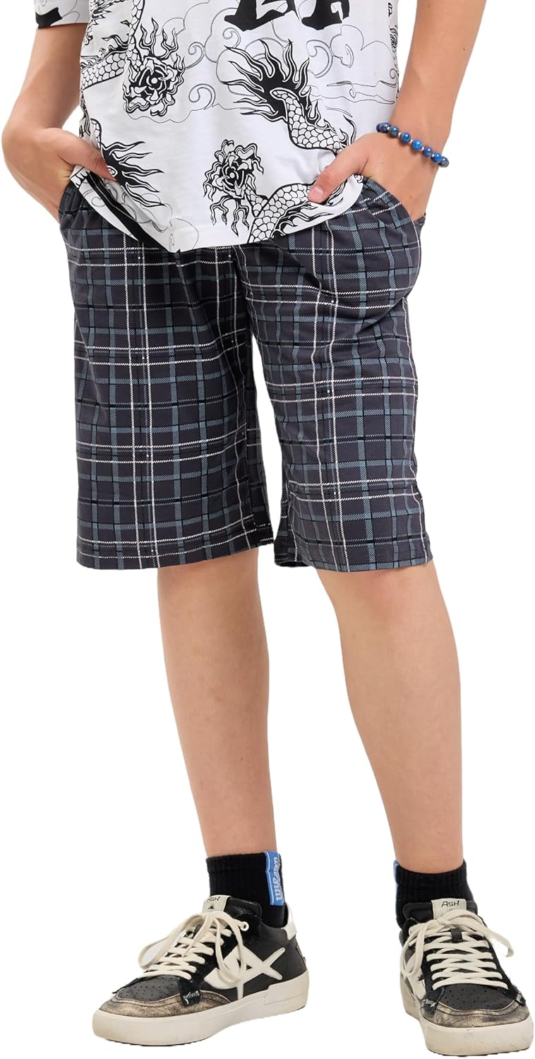 Thumbnail 5 de MOR Kariert Jungen Shorts 134–176 – 100% Baumwolle, komfortable Freizeit-Shorts für Kinder und Teenager
