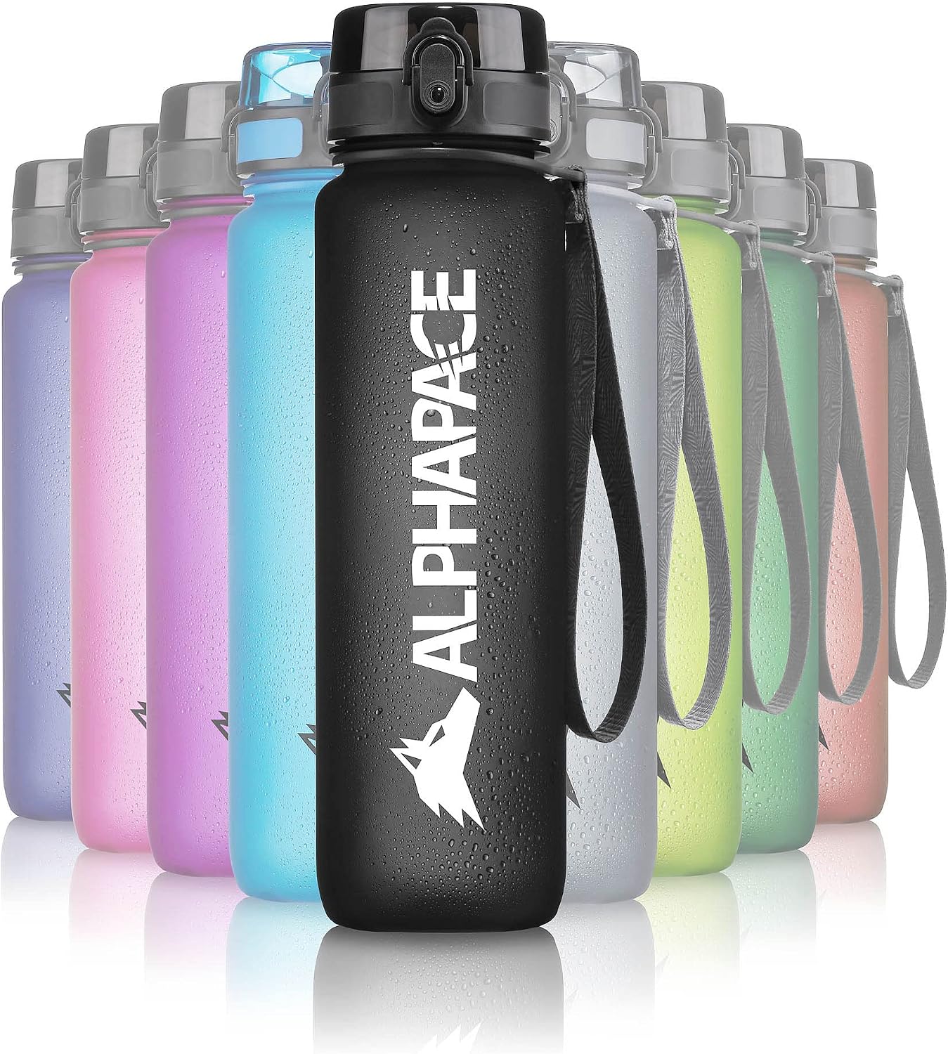 Detalle 2 de ALPHAPACE borraccia ermetica da 350/500/650/1000/1500 ml con chiusura Snap-Lock senza BPA