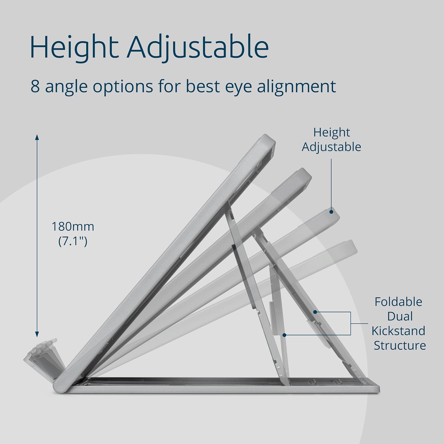 Thumbnail 2 de Kensington Easy Riser Go with SmartFit (K50420EU) – Rehausseur ergonomique et ventilé pour portable jusqu’à 17