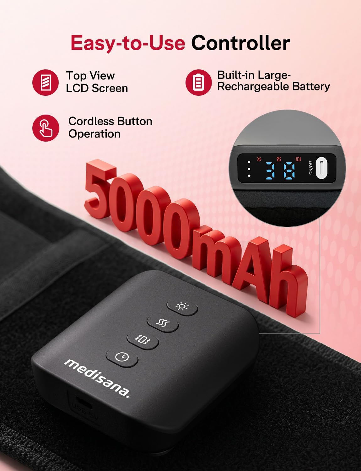 Thumbnail 6 de Medisana Red Light Therapy Belt, 5000mAh