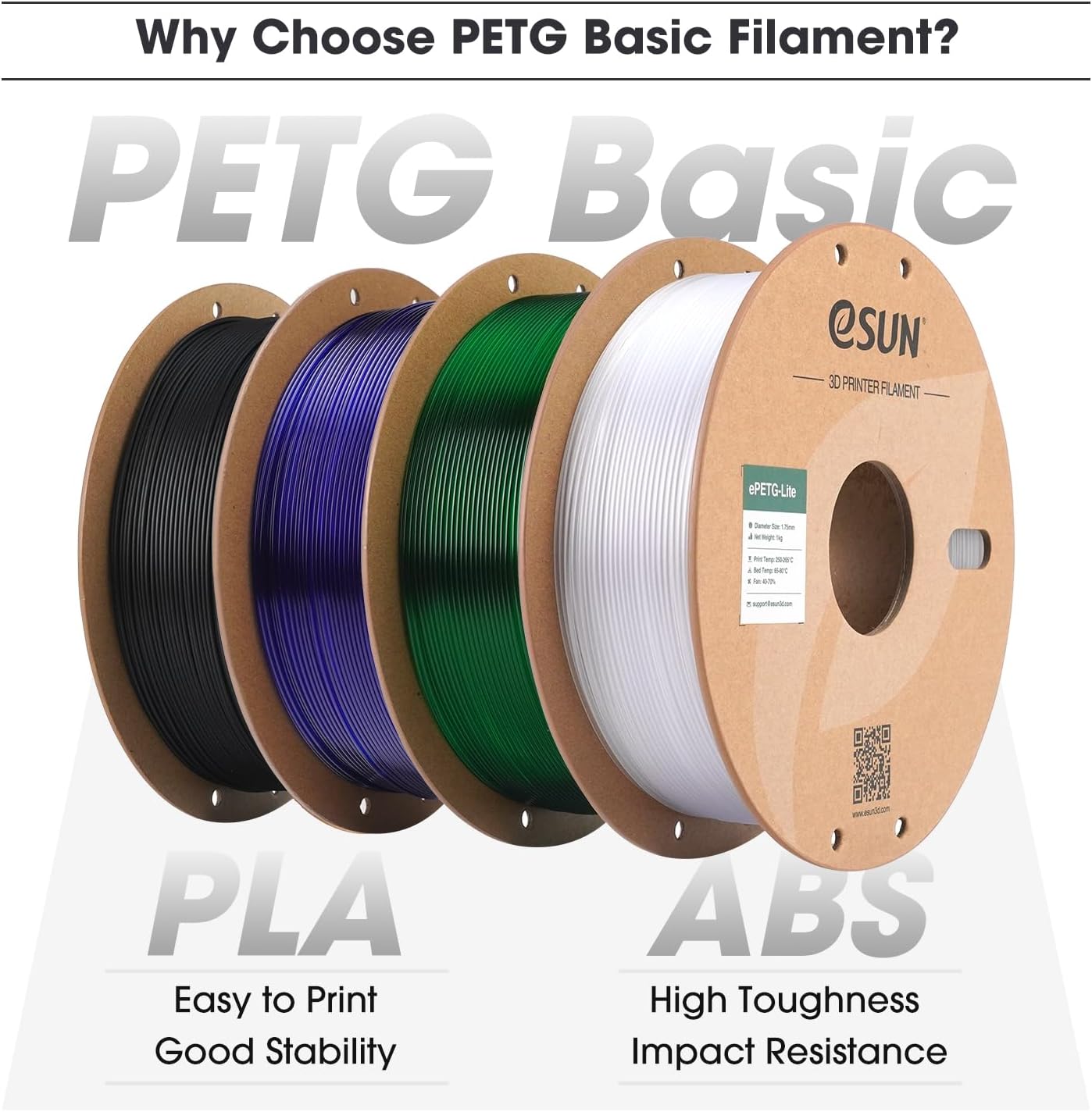 Thumbnail 2 de eSUN PETG 1,75 mm filamento 1 kg per stampante 3D 🎯