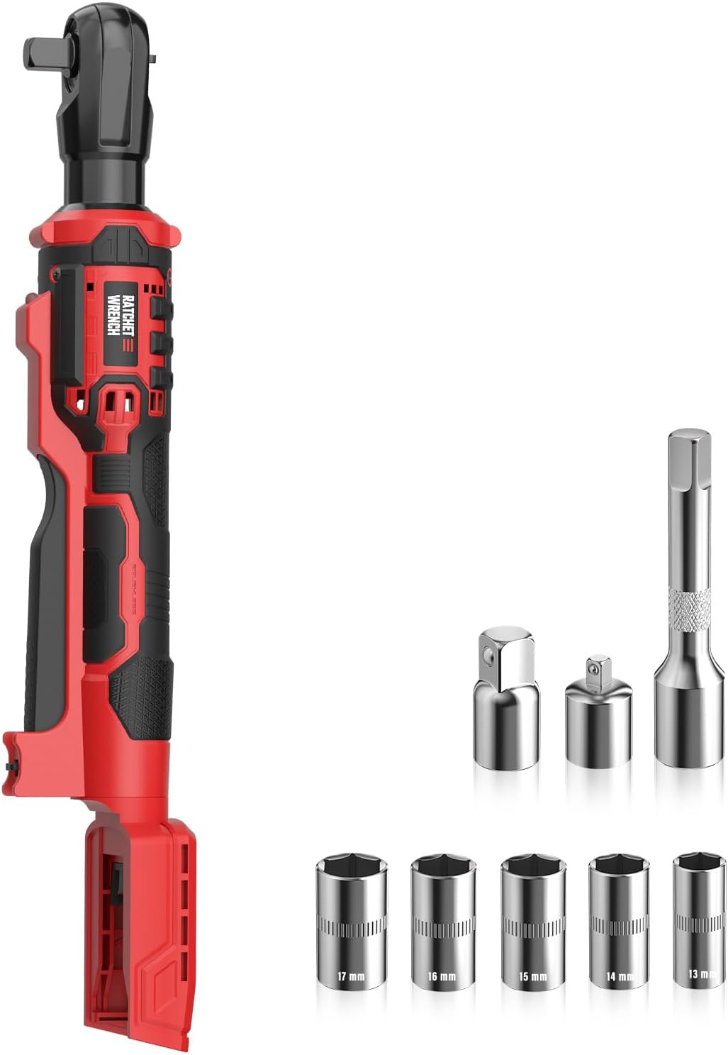 Detalle de VERVEWAVE 3/8-Inch Cordless Ratchet Wrench, 88 ft-lbs, Variable Speed