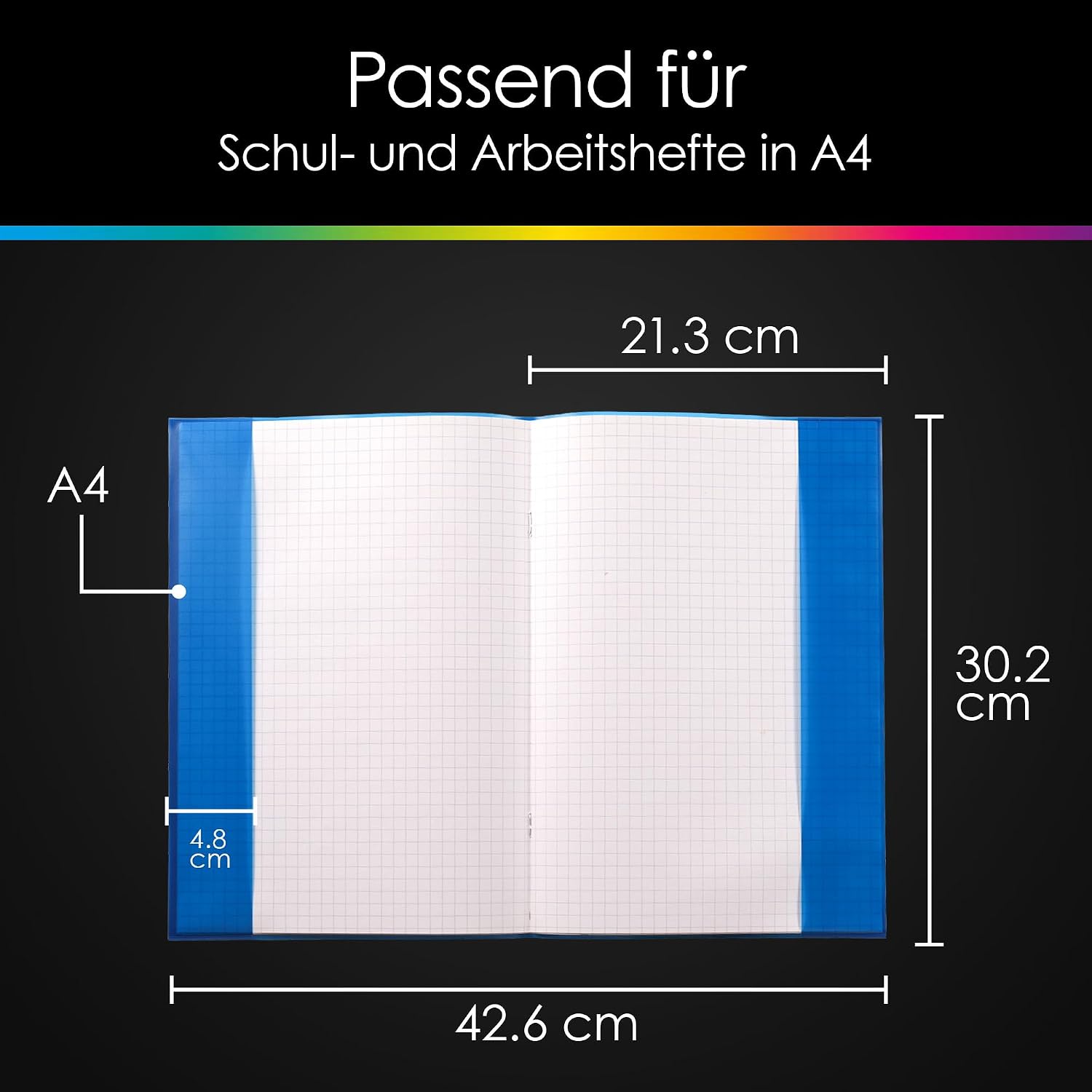 Detalle de OfficeTree 25x Hefthüllen A4 bunt – 25 Stück, 12 Farben, wasserabweisend