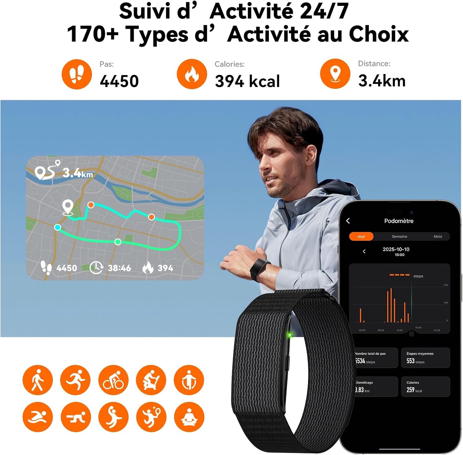 Thumbnail 4 de iSo Tech Bracelet connecté 60 jours