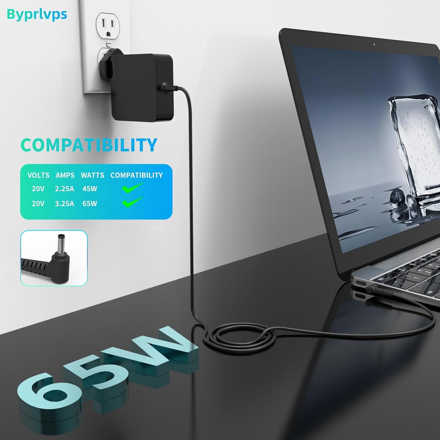 Detalle 2 de Byprlvps 65W Laptop Charger 20V 3.25A