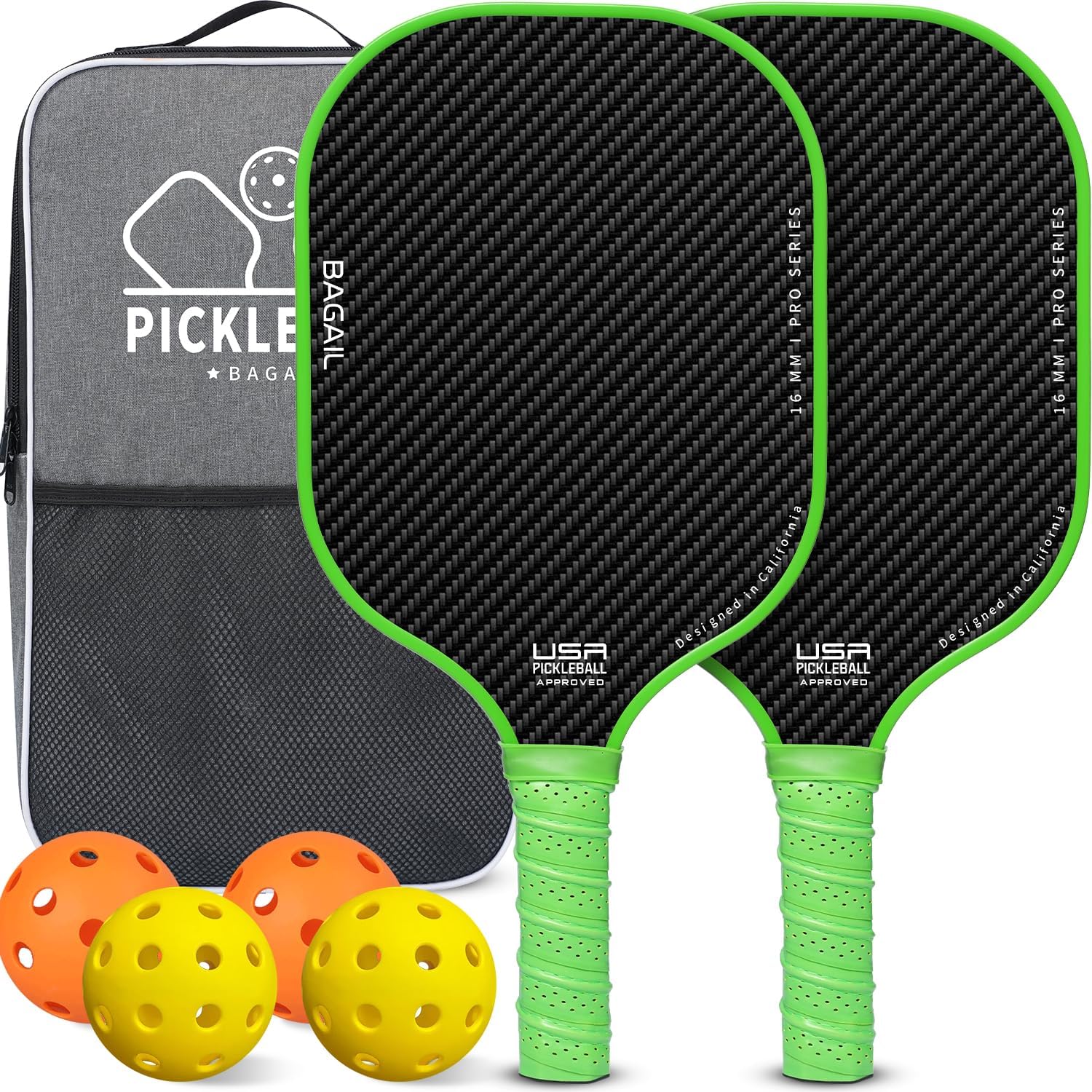 Detalle de BAGAIL Pickleball Paddles, 4-Ball Set ⚾