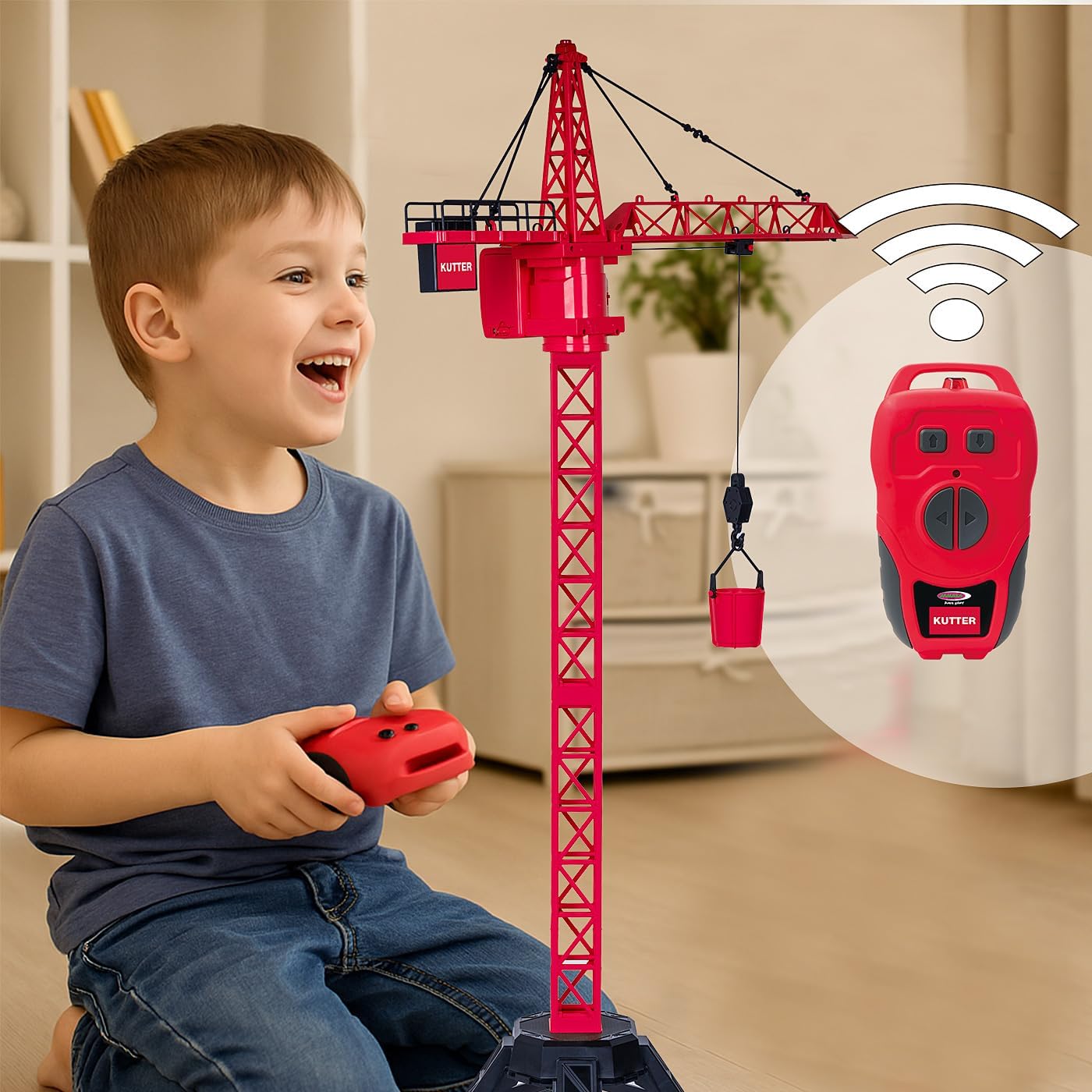 Detalle 2 de Jamara Kutter XL 99 IR 406321 – żuraw wieżowy 99 cm z pilotem i LED