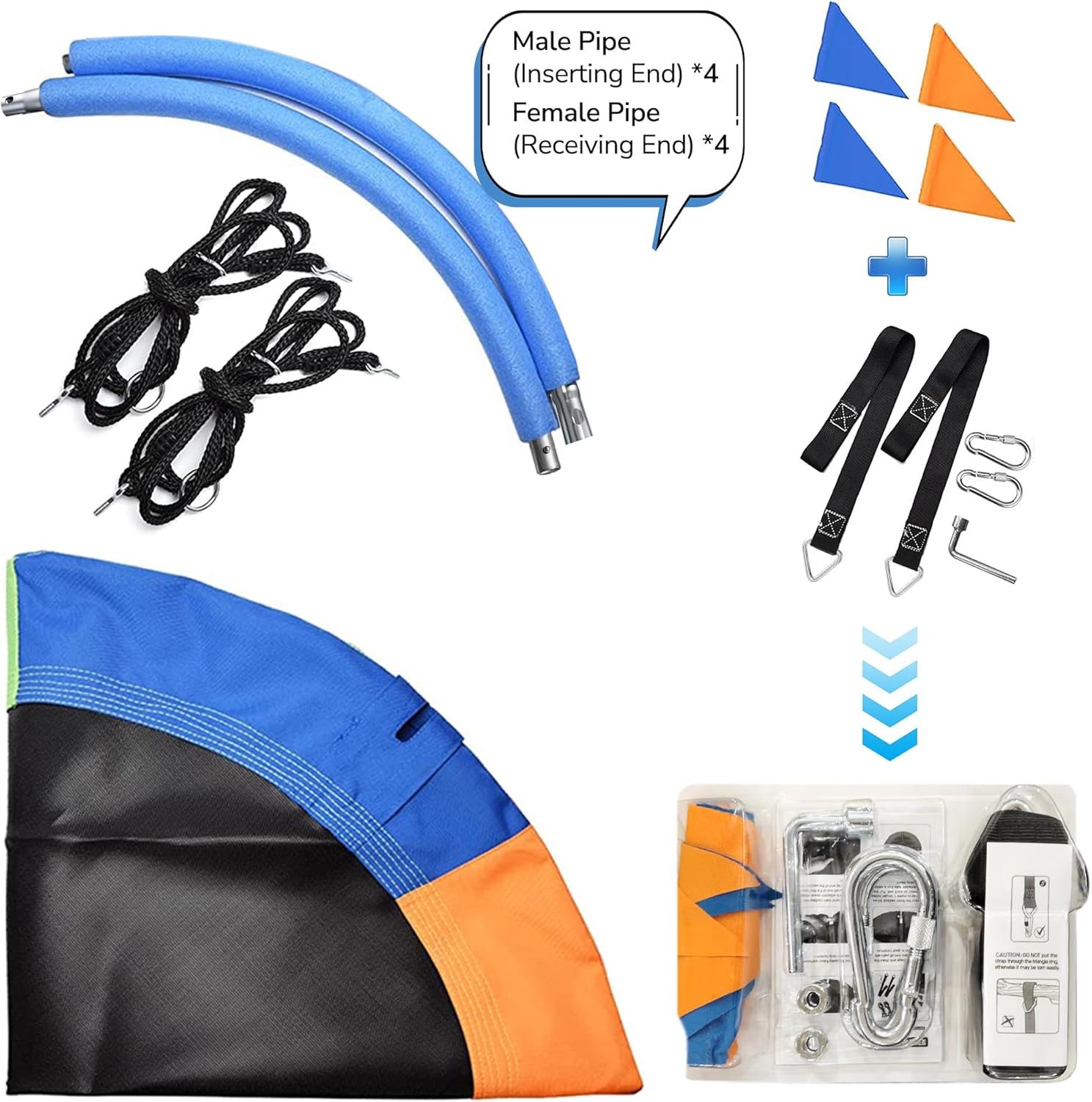 Thumbnail 6 de PACEARTH 40 Inch Saucer Tree Swing with 2 Hanging Straps, Adjustable Braided Ropes, 900lb Capacity