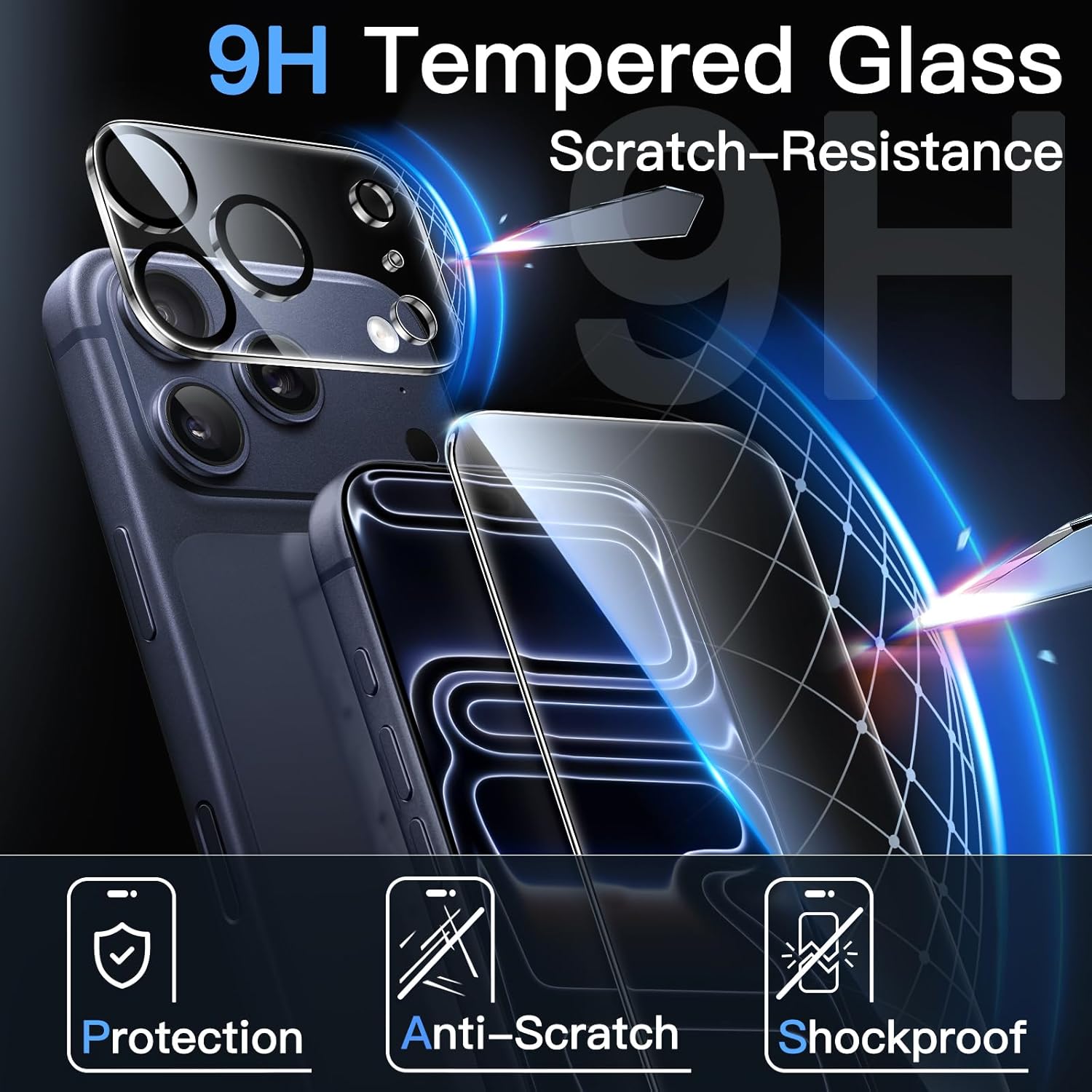 Thumbnail 2 de JETech Screen Protector for iPhone 17 Pro 9H