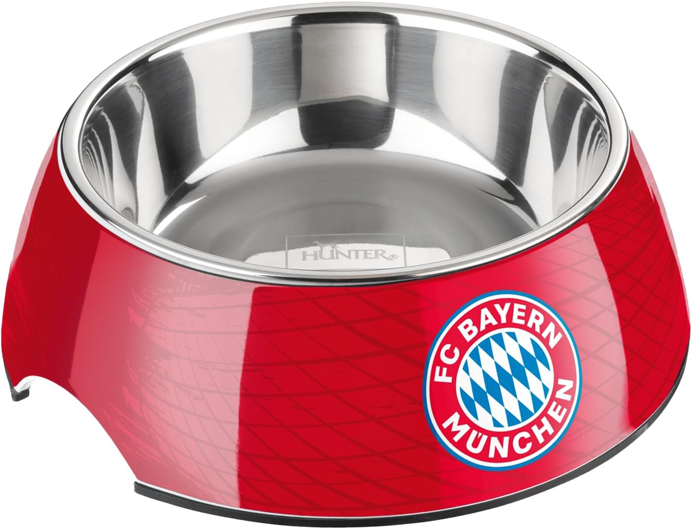 Detalle de Hunter FC Bayern München Melamin-Napf 700 ml, rot – Futternapf und Trinknapf