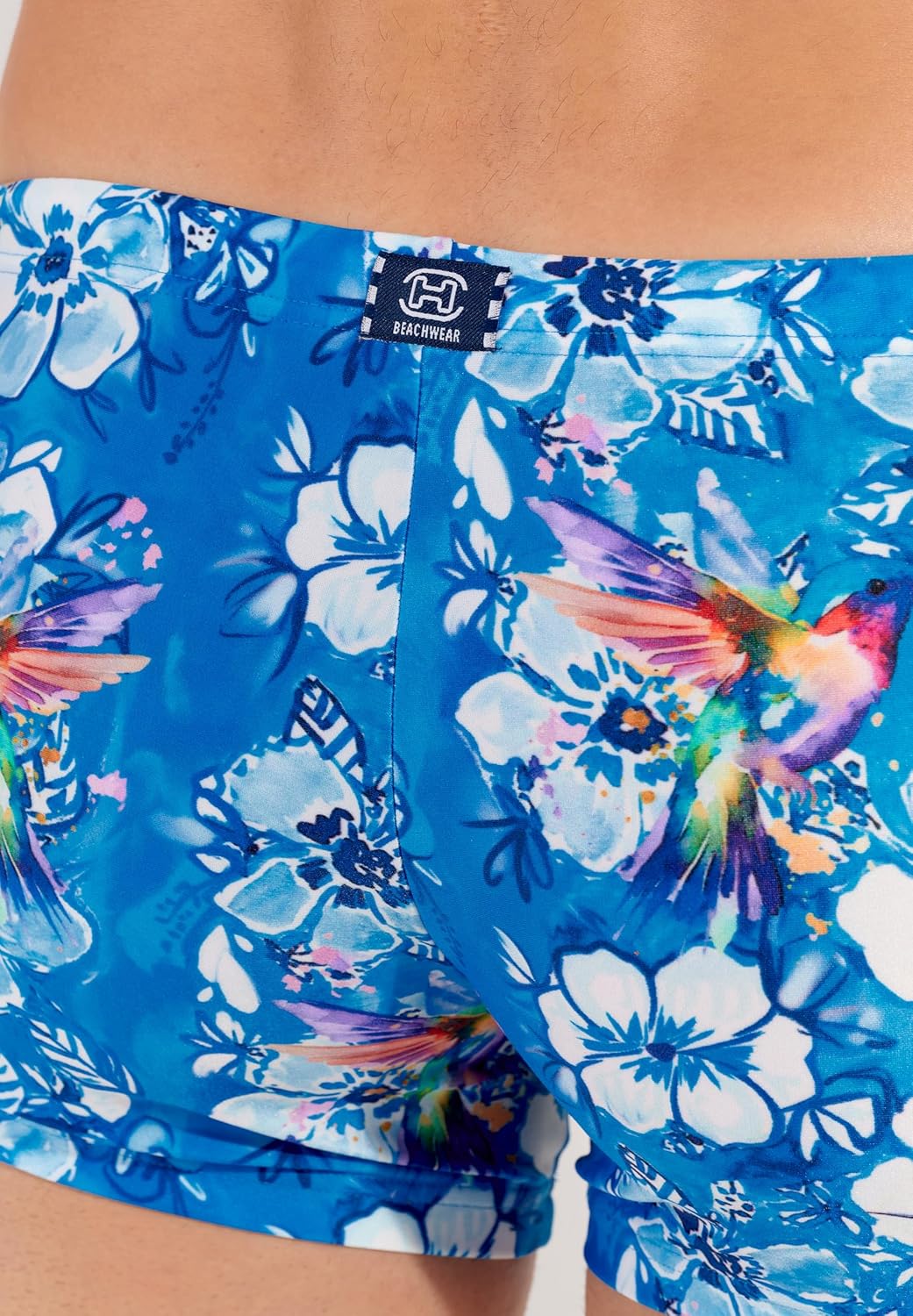 Thumbnail 2 de HOM Boxer de bain COLIBRIS en polyamide et élasthanne, avec cordon de serrage