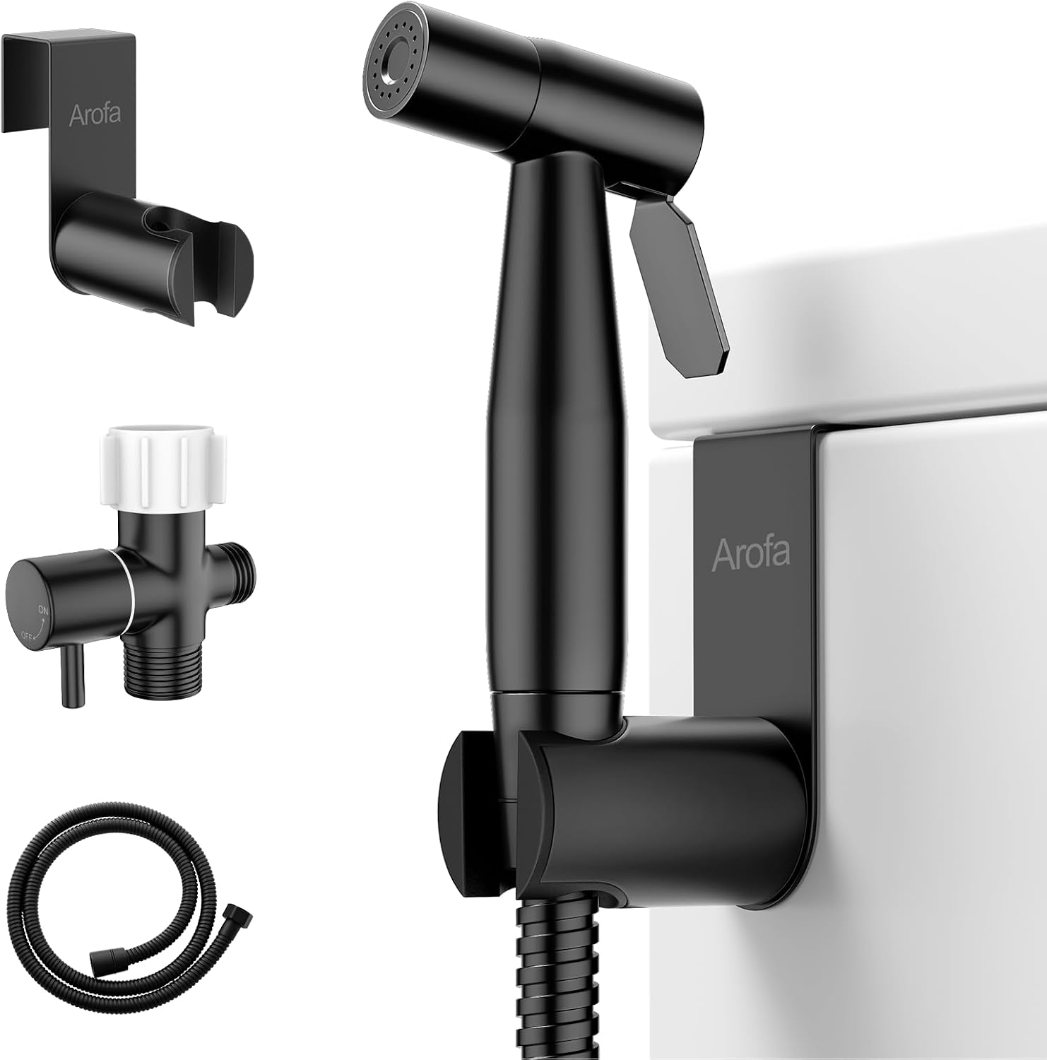 Detalle de Arofa Handheld Bidet Sprayer, Matte Black