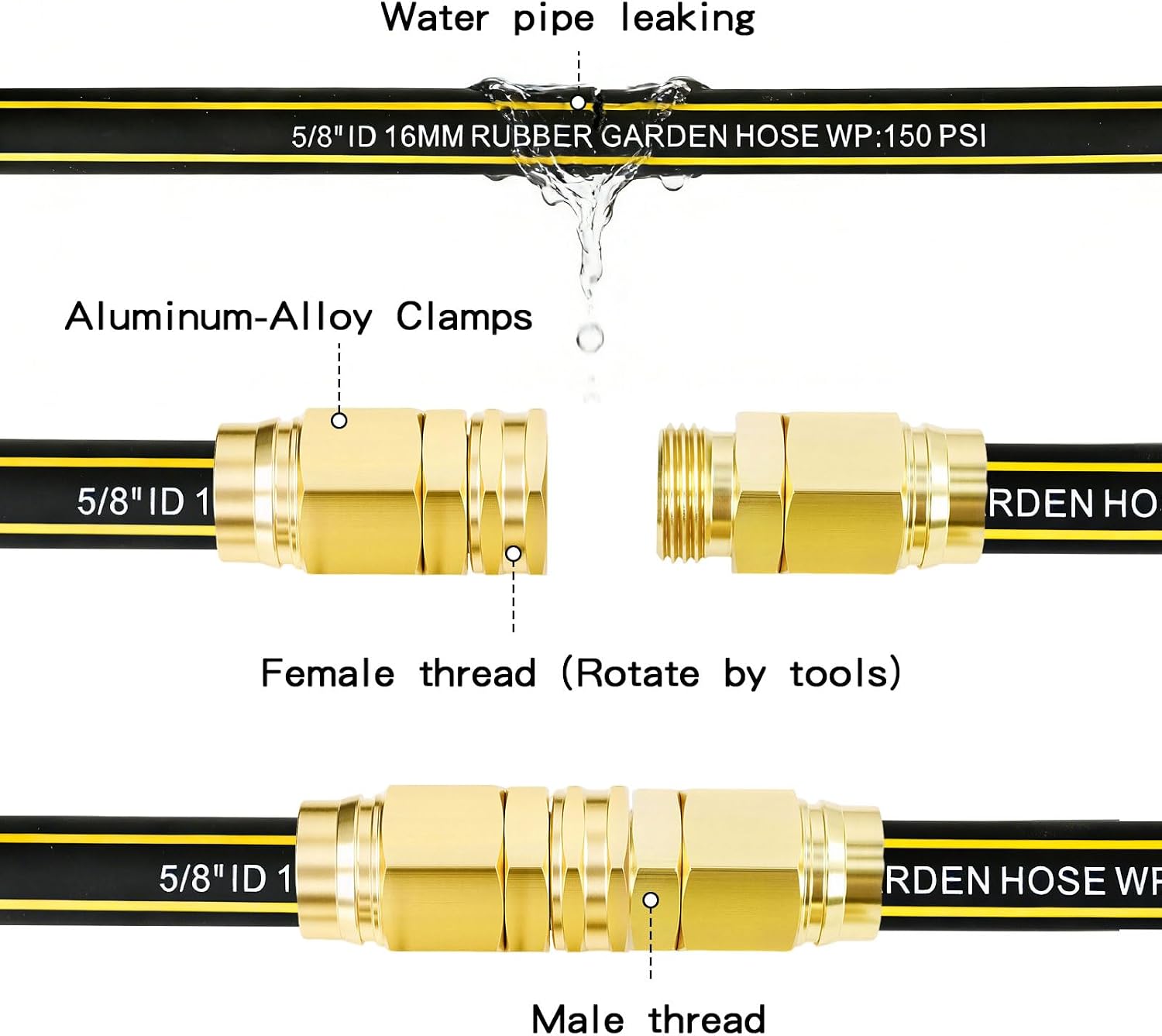 Detalle 2 de Garden hose repair kit for 5/8-inch hoses