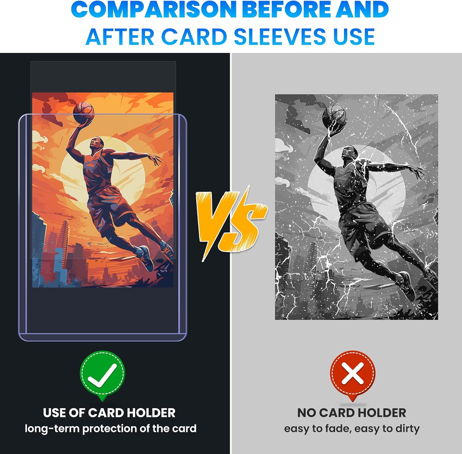 Thumbnail 5 de 200 Card Sleeves Top Loaders + 100 Soft Sleeves: Clear Protection for Standard Trading Cards