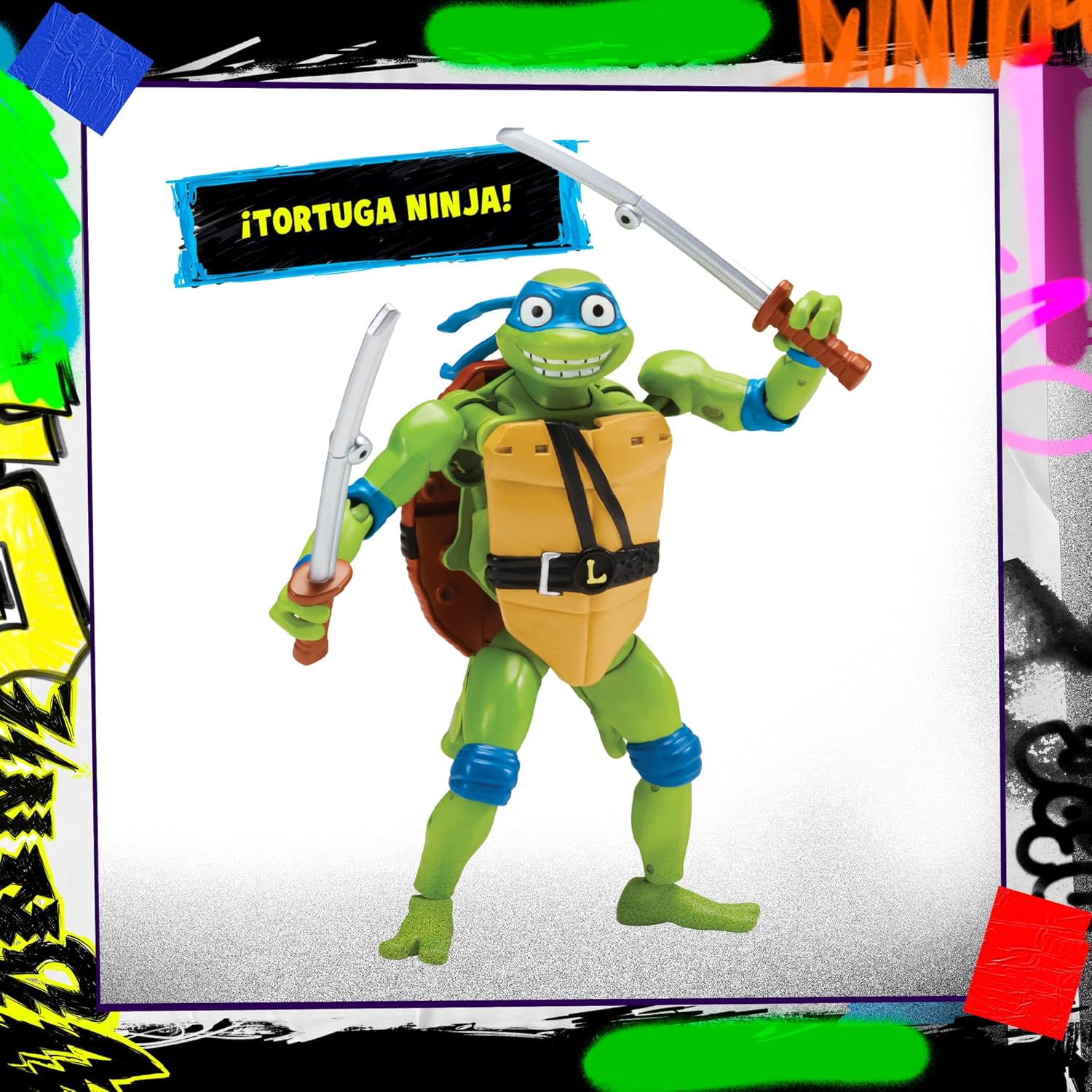 Thumbnail 5 de Teenage Mutant Ninja Turtles – Leonardo, Figurine Deluxe 15 cm, transformable 2 en 1
