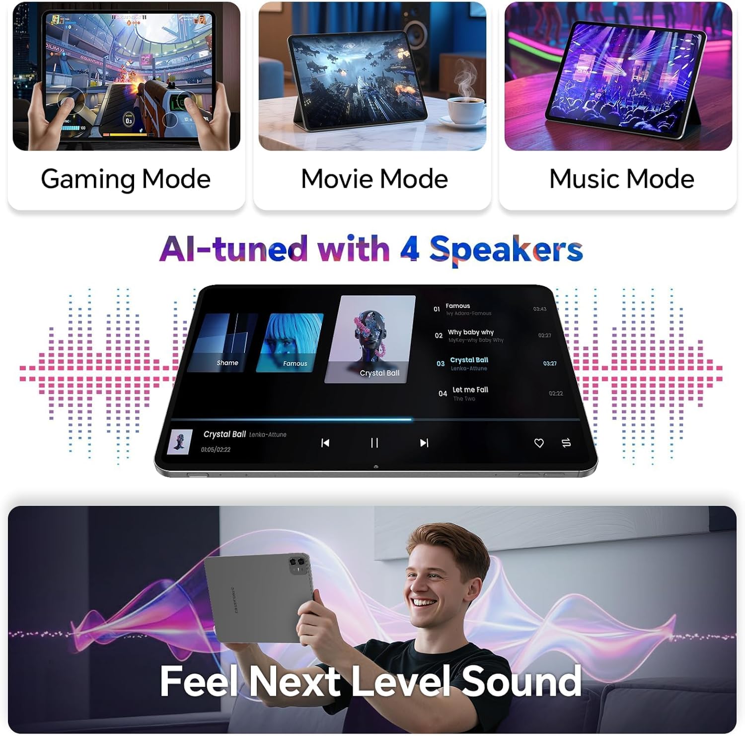 Thumbnail 4 de TECLAST Android-Tablet 12,7 Zoll (Helio G99) mit Dual-SIM LTE, 20 GB RAM/256 GB ROM und S-Pen „T-Pen“