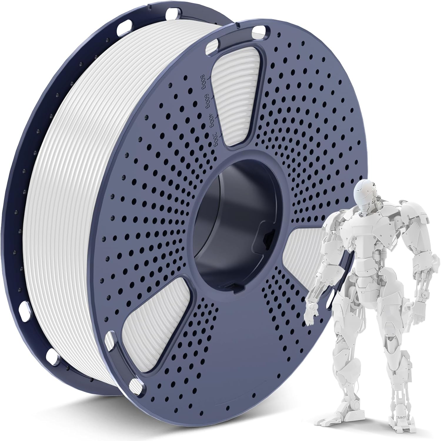 SUNLU PLA 3D Printer Filament 1.75mm (White), 1kg Spool, Dimensional Accuracy ±0.02mm