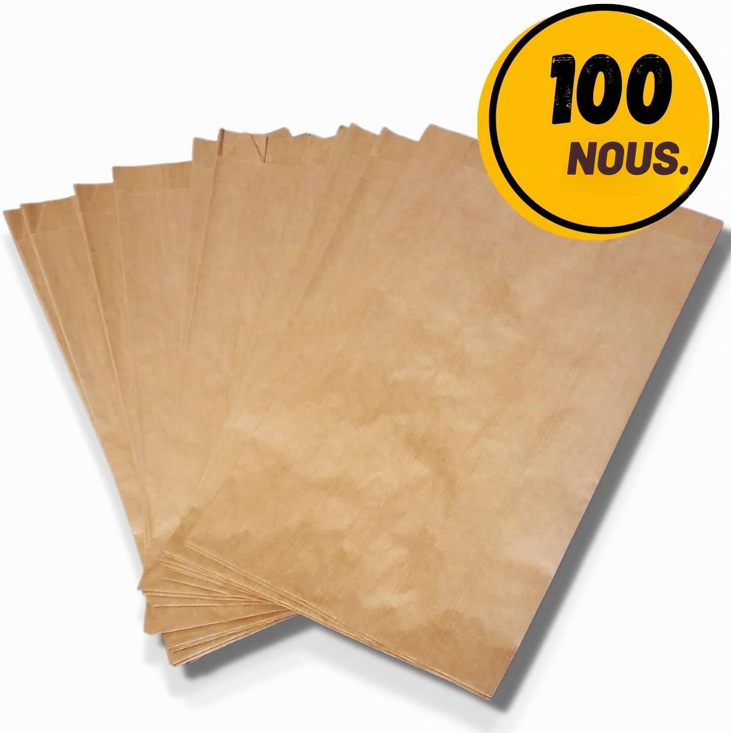 Detalle de Grupo Darik bruine kraftpapieren zakken 30 x 20 cm, 100 stuks met zipsluiting