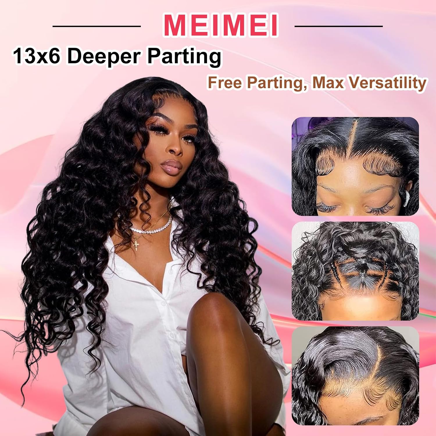 Thumbnail 2 de 28 Inch Loose Wave Lace Front Wig