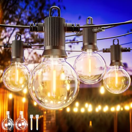 Detalle de ZOTOYI Guirnalda Luces Exterior 30 Metros con 42 Bombillas LED (40+2) — IP65, Ahorro y Ambiente