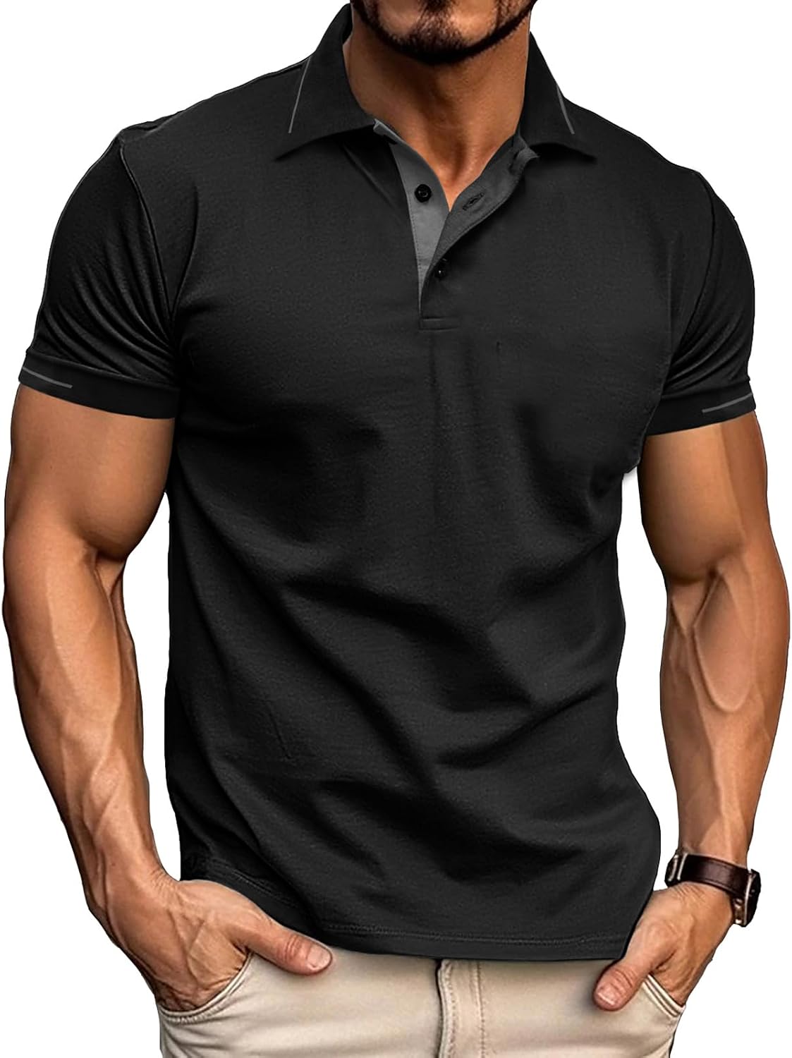 Detalle de Comilaka Polo de manga corta para hombre