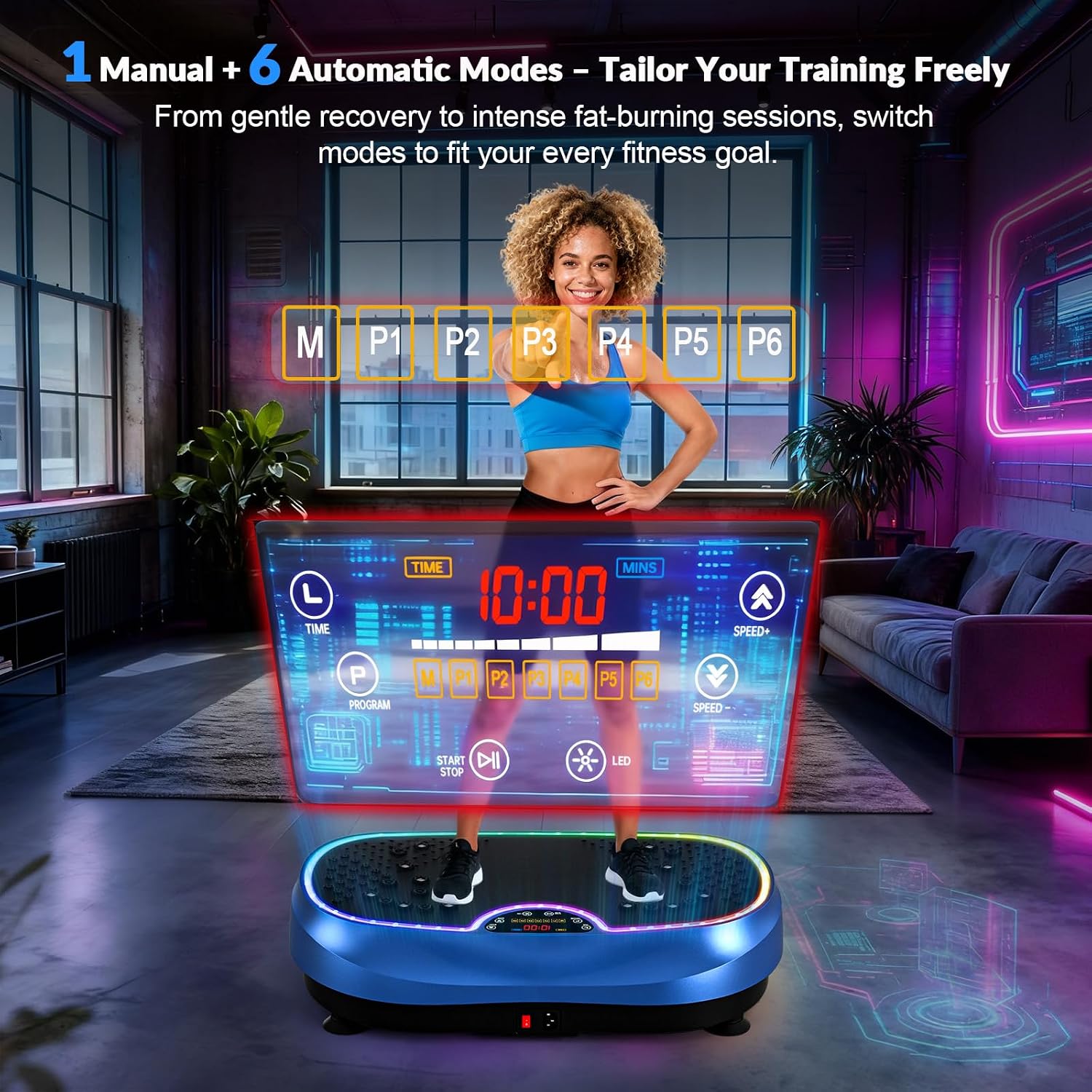 Detalle de Vibration Plate EvoSpark 2026 2D & 3D Dual Motor machine with adjustable speeds