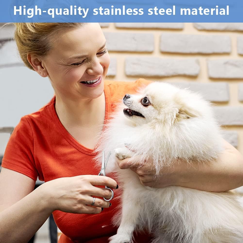 Thumbnail 2 de Adiwo Ciseaux de toilettage pour chien et chat (10,5 cm) en acier inoxydable à pointe ronde