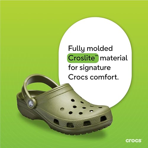 Thumbnail 8 de Crocs Unisex Classic Clog in Army Green (Größe 42/43 EU) – leicht, wasserdurchlässig und anpassbar