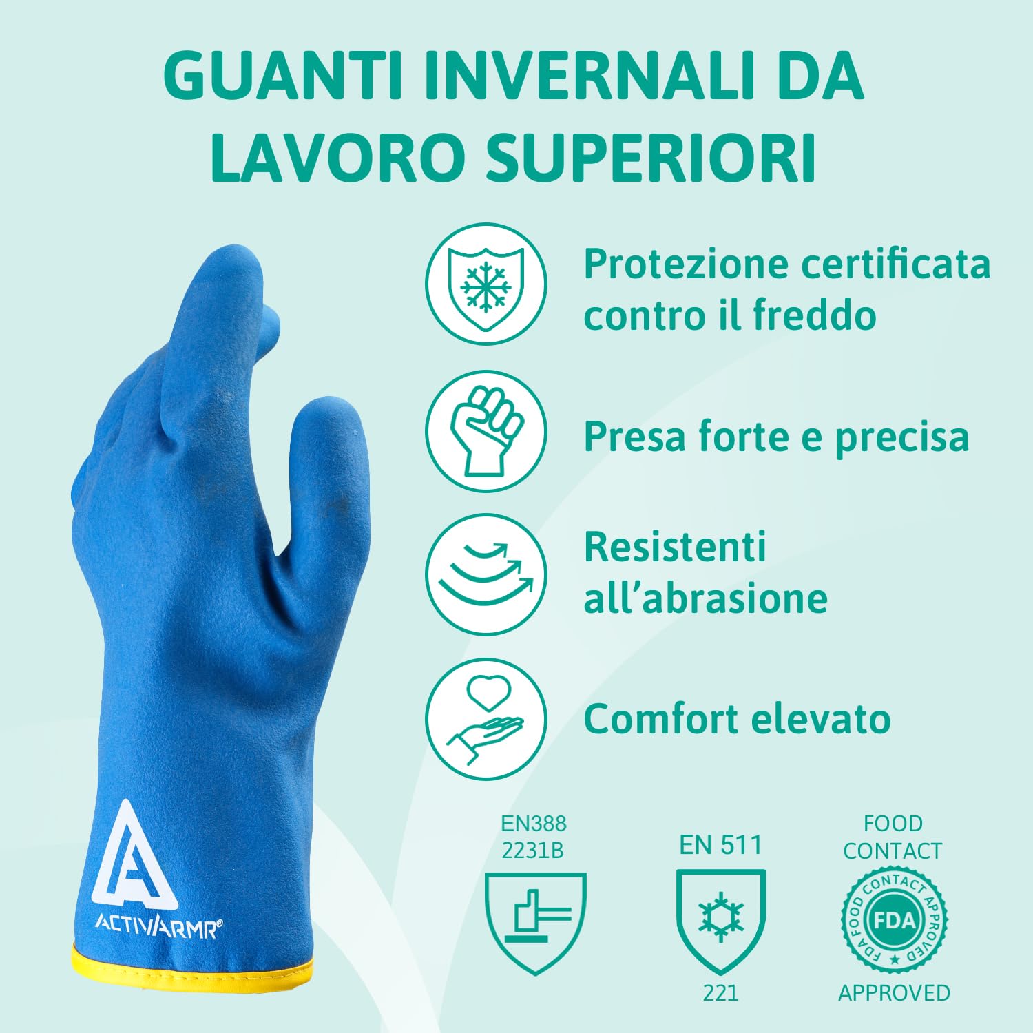 Thumbnail 1 de Ansell Activarmr 97-681 Guanti da Lavoro Invernali: calore, destrezza e protezione per mani al freddo
