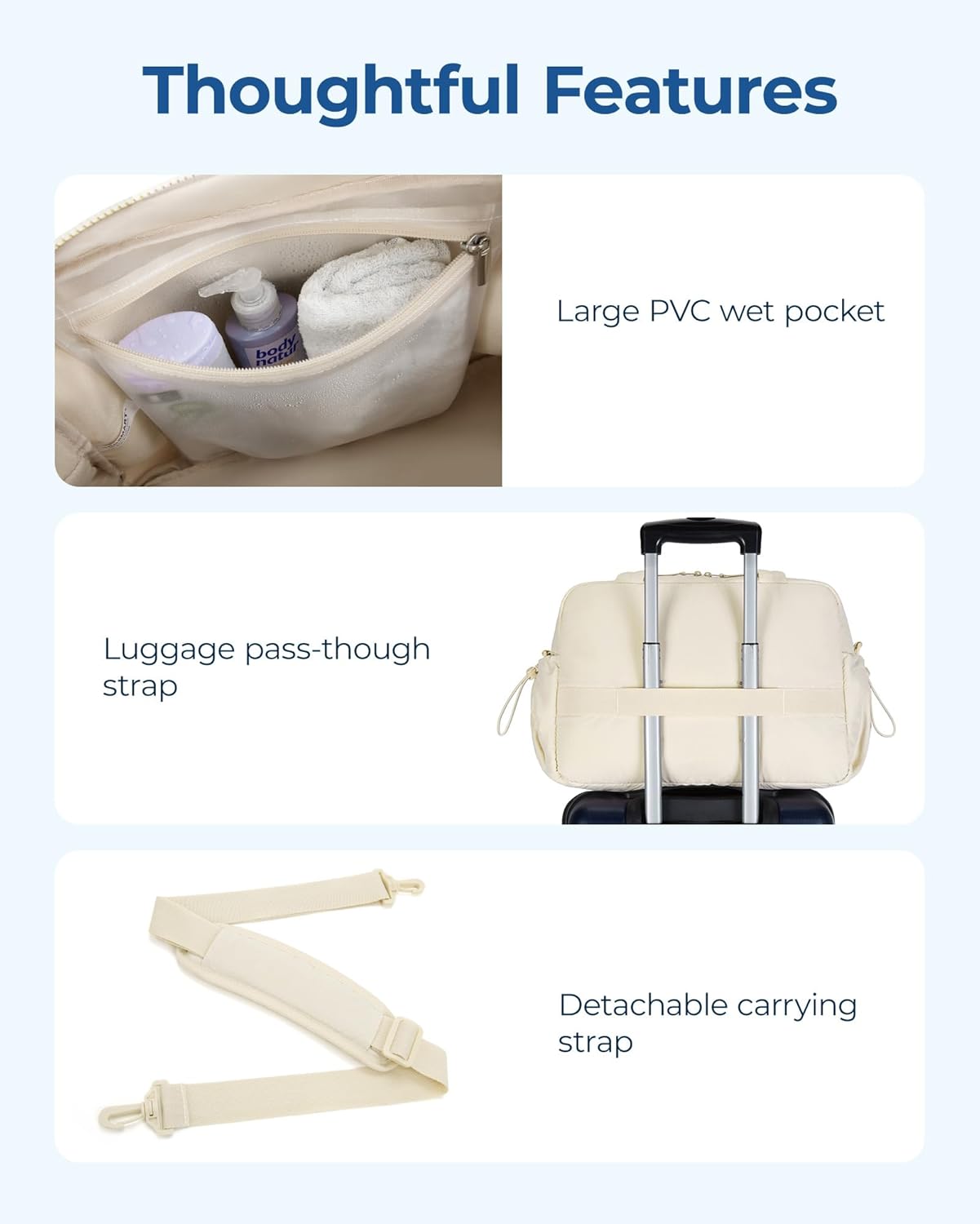 Thumbnail 6 de BAGSMART Womens Gym Bag 24L travel bag